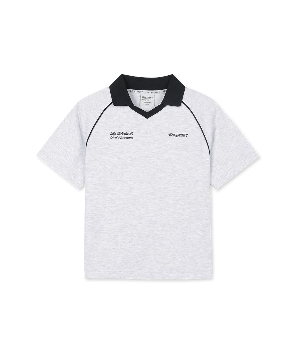 디스커버리 키즈(DISCOVERY KIDS) 키즈 카라 반팔티+팬츠 2SET (M/GREY)