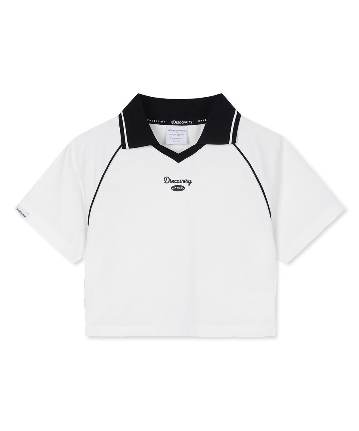 디스커버리 키즈(DISCOVERY KIDS) 여아 카라 반팔티+팬츠 2SET (WHITE)