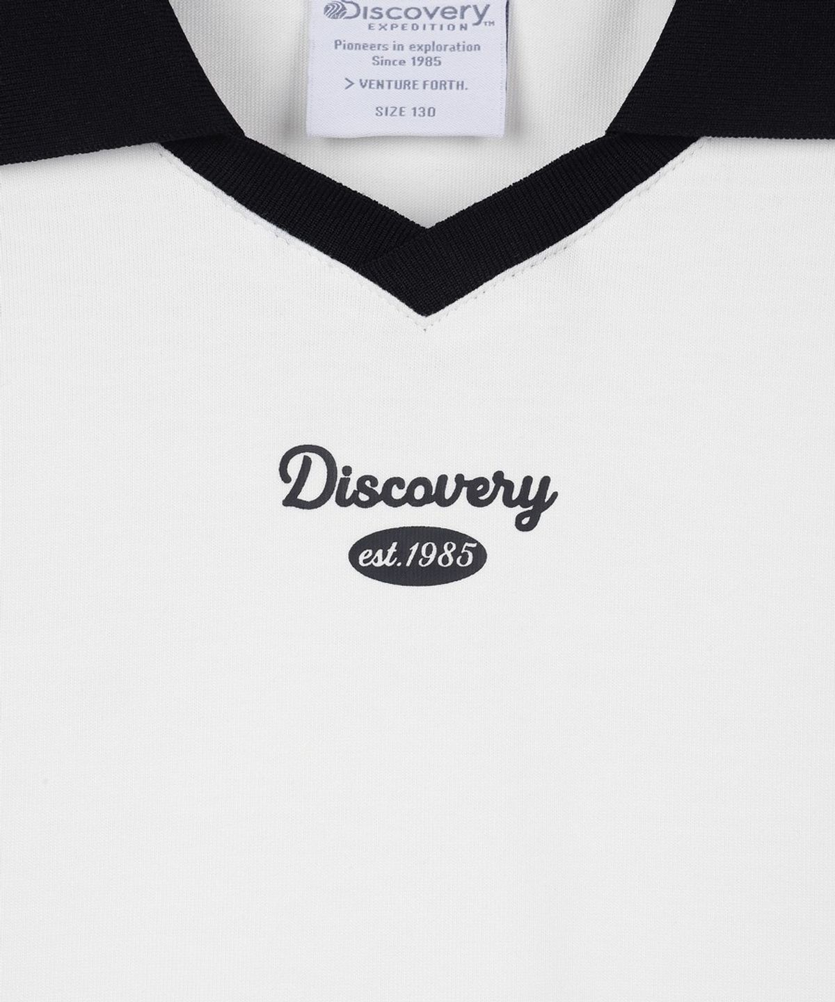 디스커버리 키즈(DISCOVERY KIDS) 여아 카라 반팔티+팬츠 2SET (WHITE)