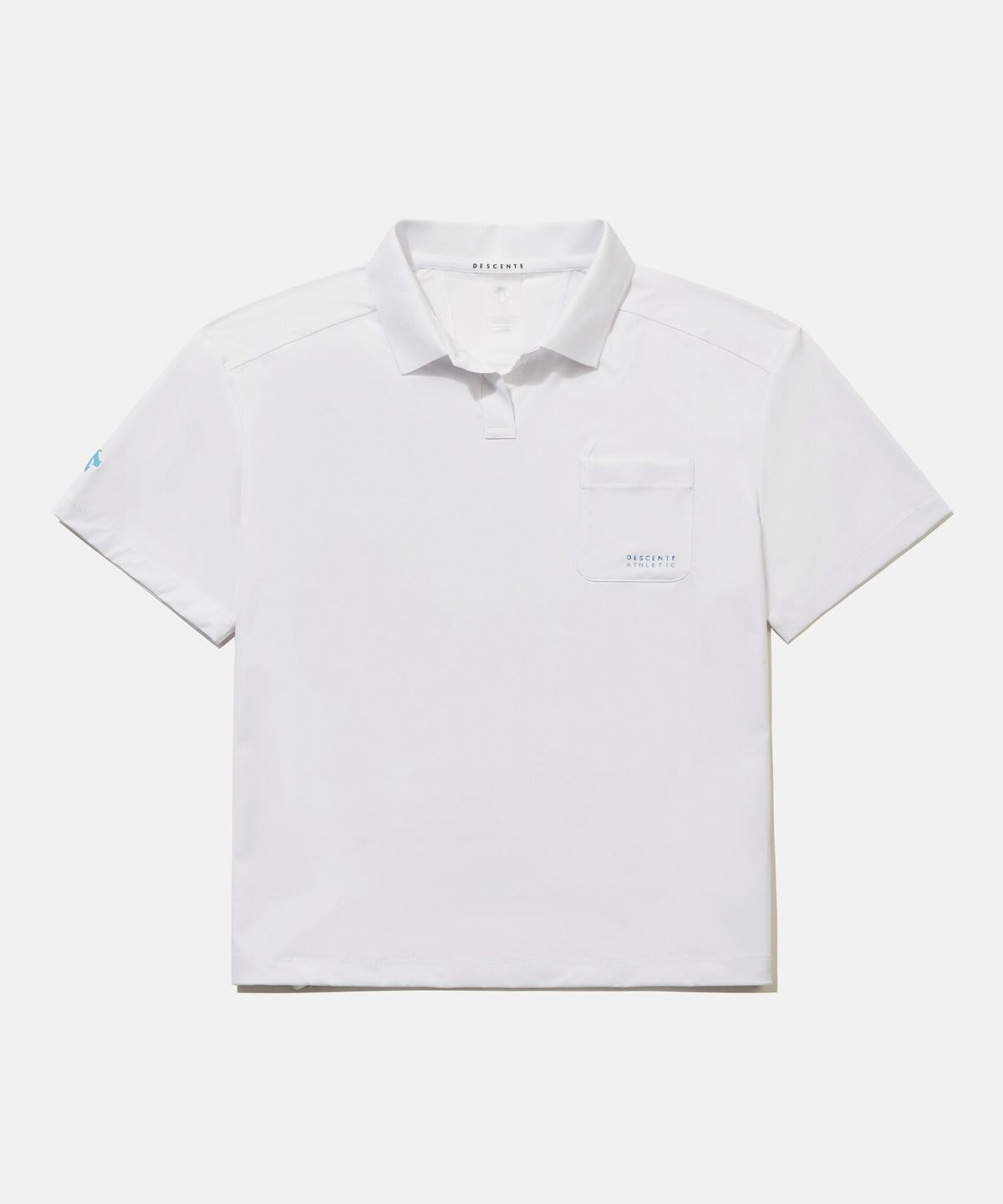 데상트(DESCENTE) 우먼스 쿨링 우븐 폴로 반팔 티셔츠 화이트 SR122PPS31