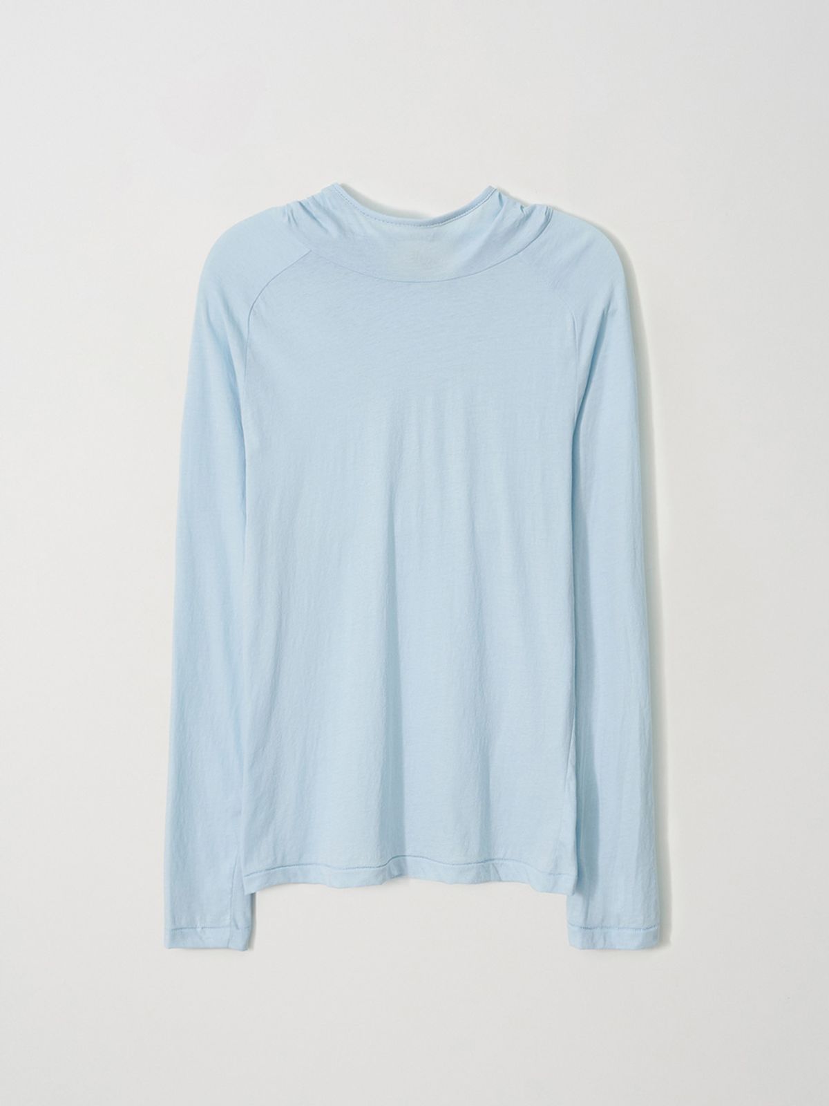 매기(MAGGIE) Sheer Hoodie Tee (Light Blue)