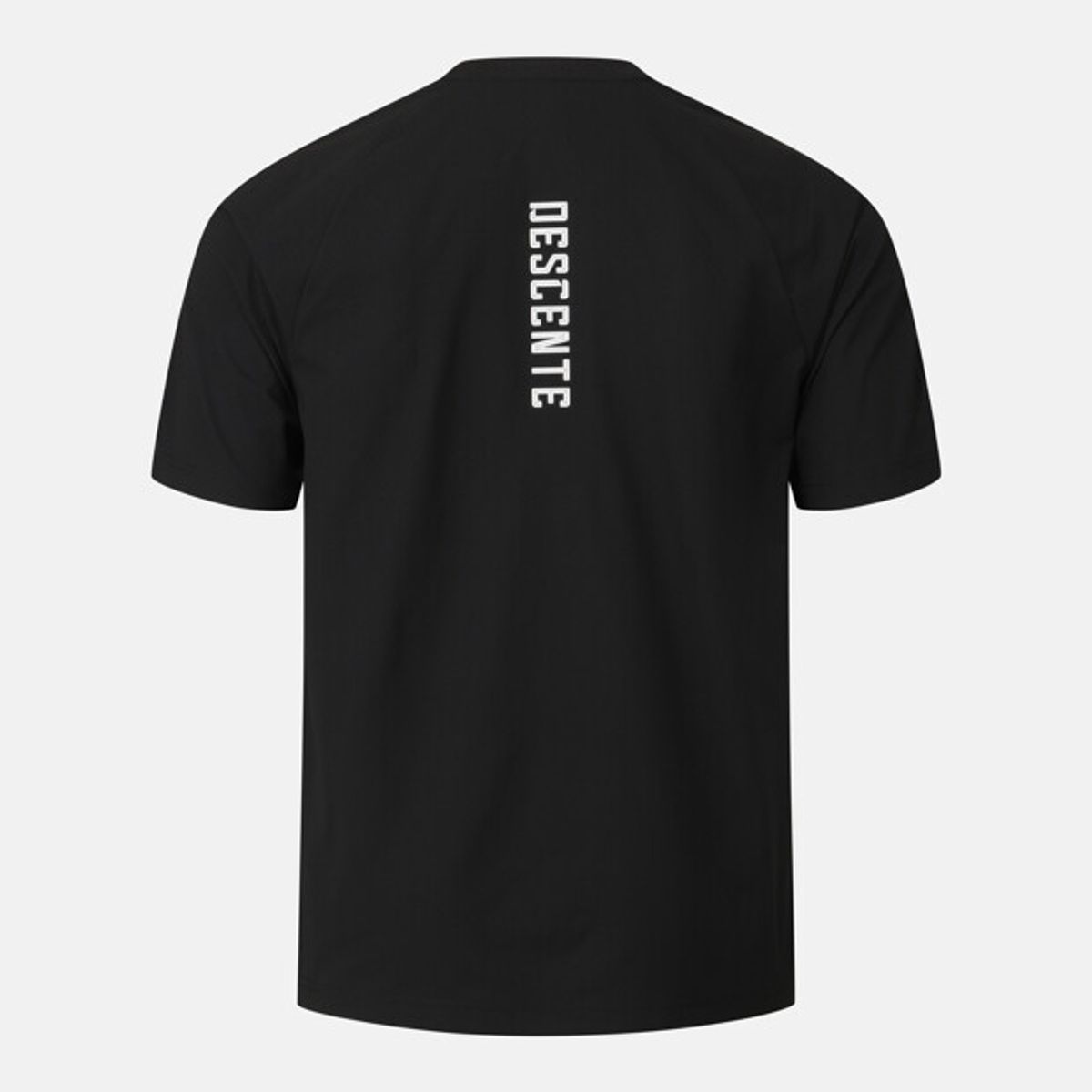 데상트(DESCENTE) 트레이닝 오버핏 우븐 반팔 티셔츠 블랙 SR221TTS43