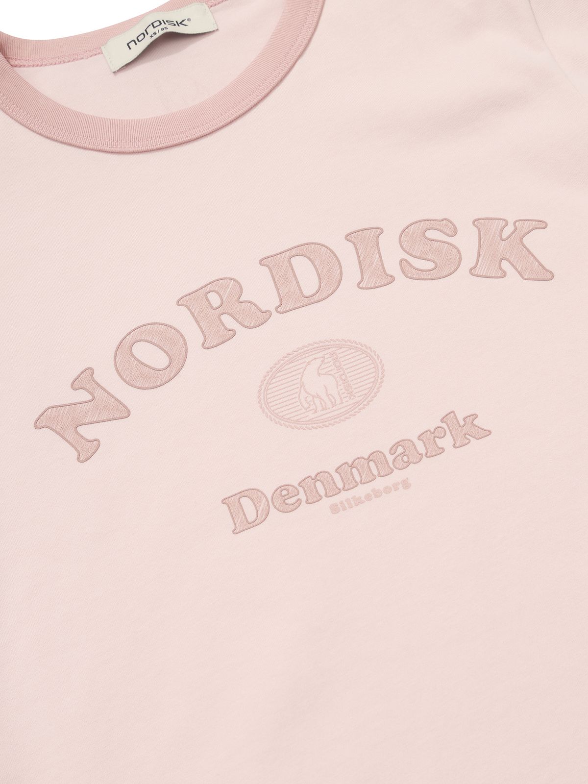노르디스크(NORDISK) 레터링 링거 반팔 티셔츠 - W_Light Pink