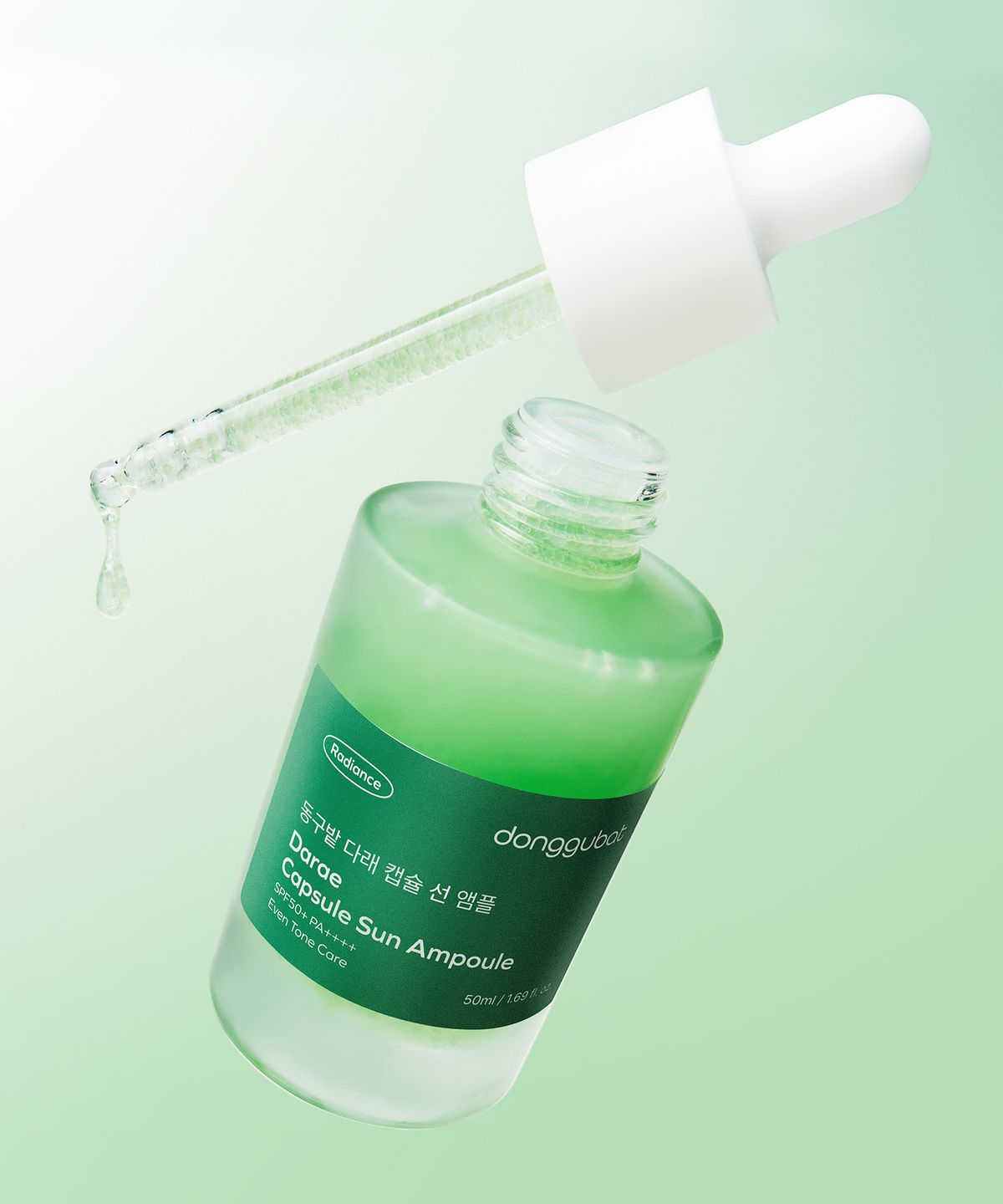 동구밭(DONGGUBAT) 다래 캡슐 선앰플 50ml SPF50+ PA++++ / 데일리 순한 선크림 판테놀 엑소좀 피부 장벽 선세럼