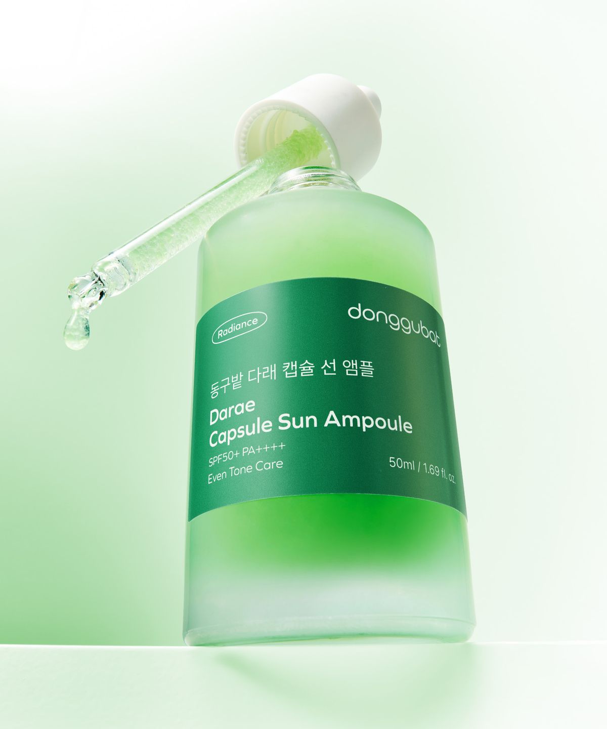 동구밭(DONGGUBAT) 다래 캡슐 선앰플 50ml SPF50+ PA++++ / 데일리 순한 선크림 판테놀 엑소좀 피부 장벽 선세럼