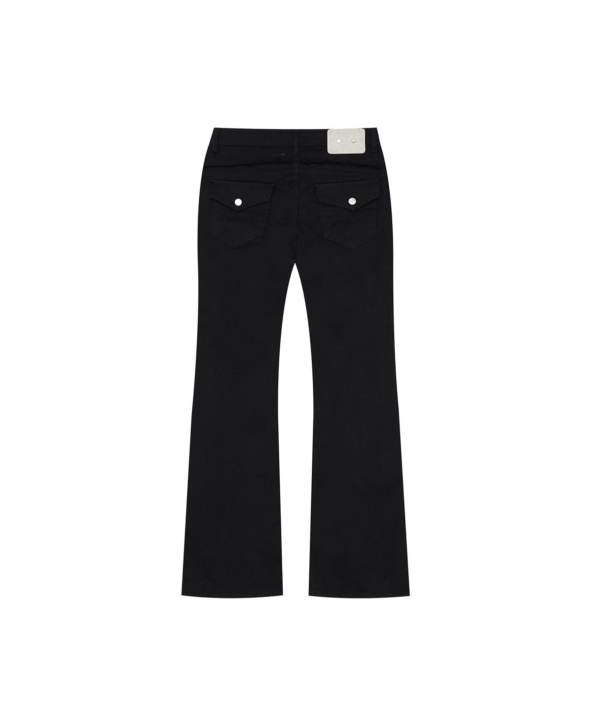 카시코(KASHIKO) Side Zipper Boots-cut Jeans Black