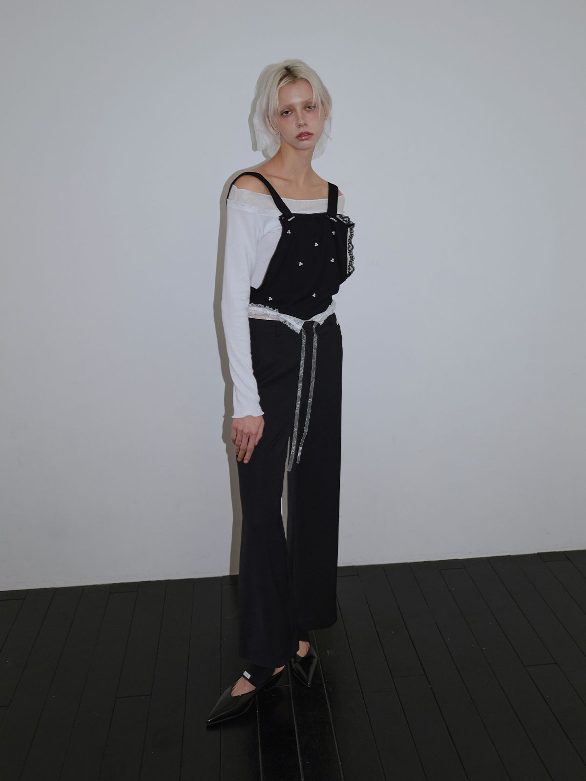 최에(CHOIAE) Aurora Apron Bustier - Black