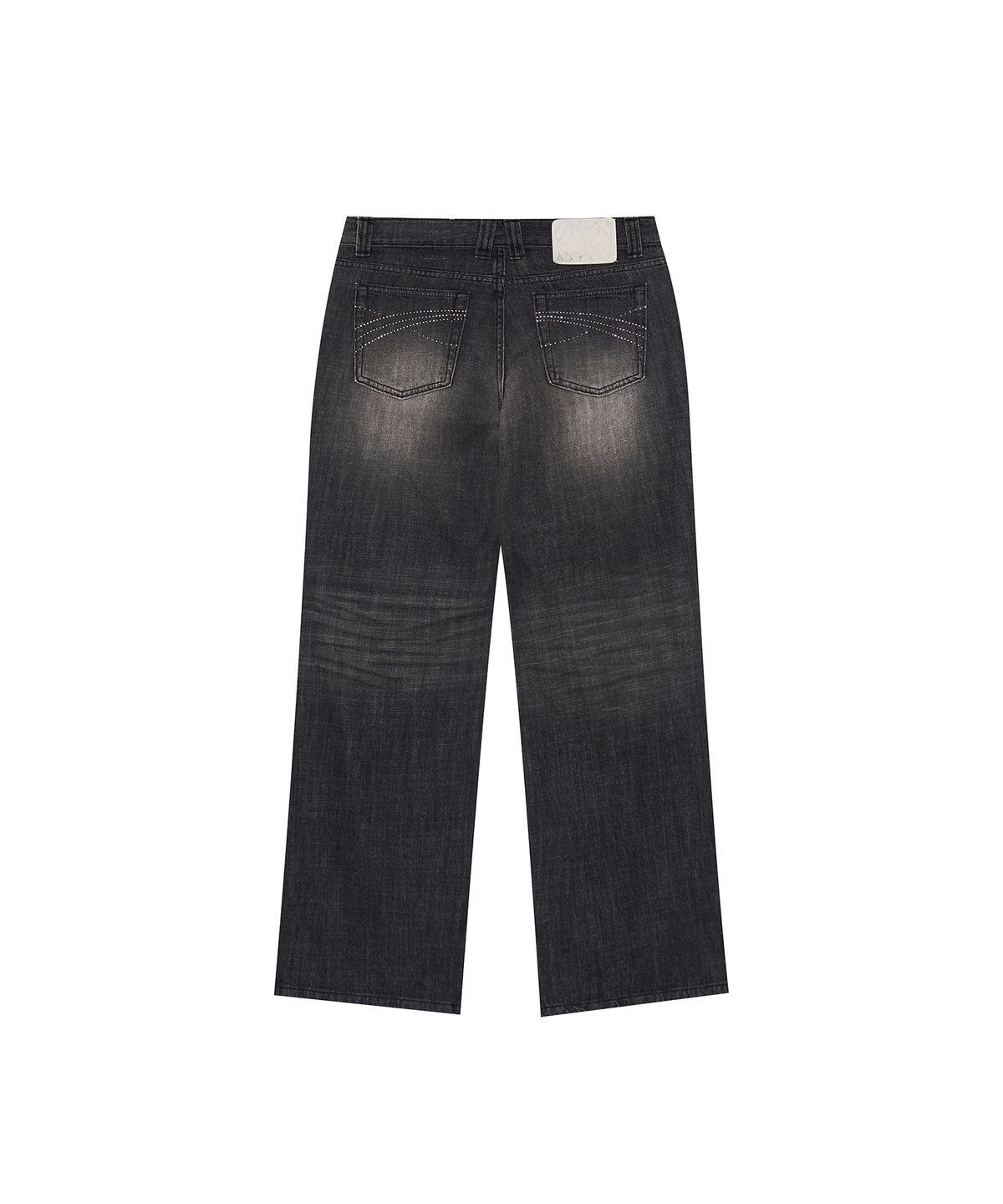 카시코(KASHIKO) Hotfix Straight Jeans Black