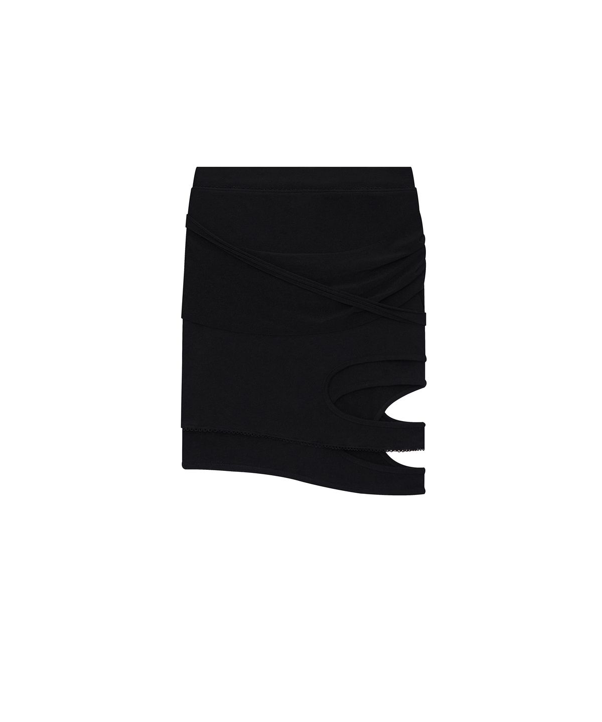카시코(KASHIKO) Peek-a-boo Strap Skirt Black