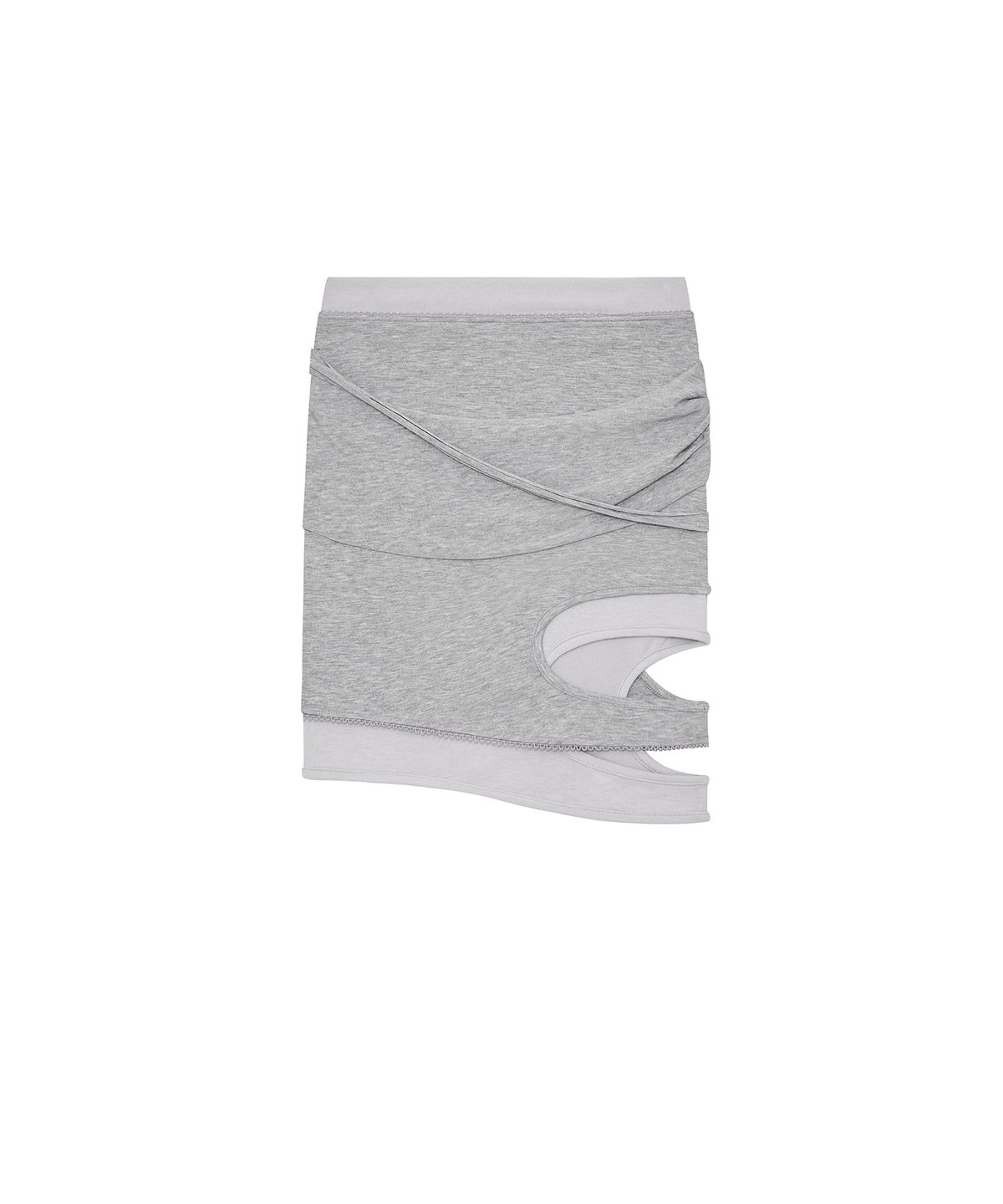 카시코(KASHIKO) Peek-a-boo Strap Skirt Gray