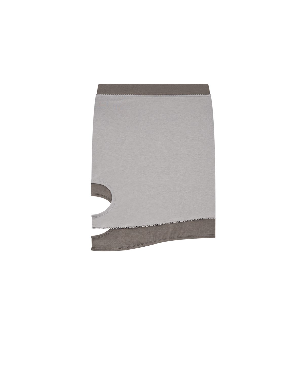 카시코(KASHIKO) Peek-a-boo Strap Skirt Warm Gray