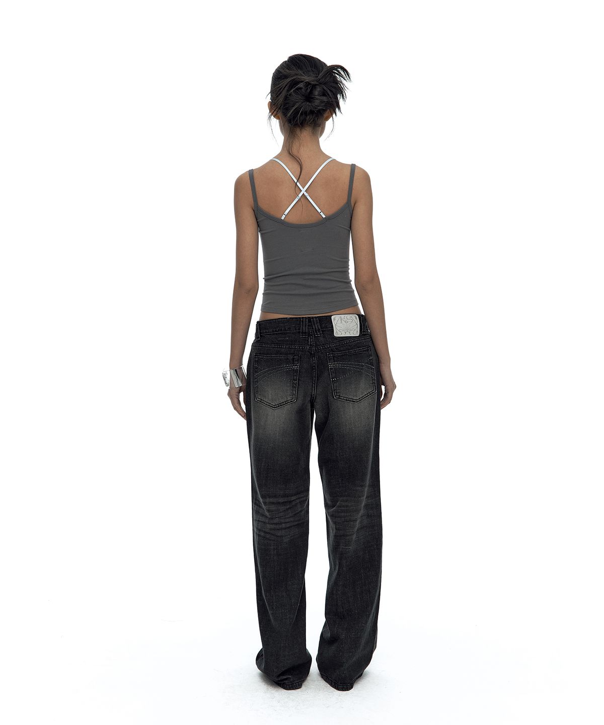 카시코(KASHIKO) Nessa Lace Top Gray