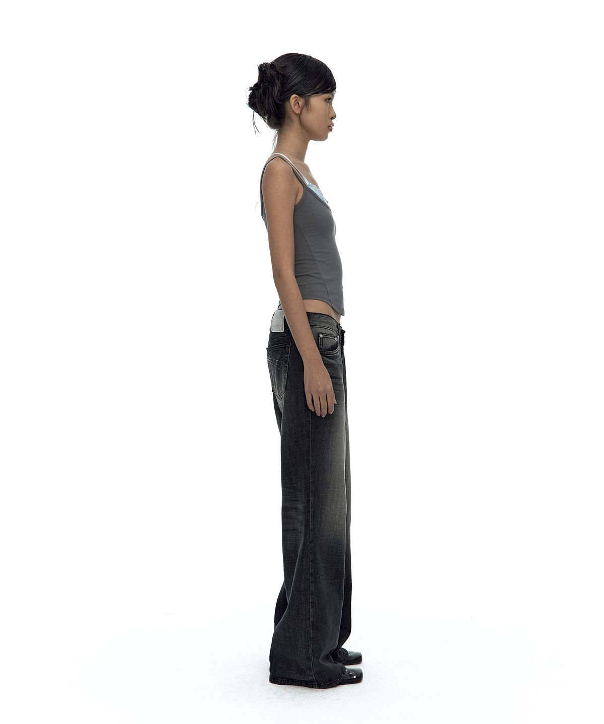 카시코(KASHIKO) Nessa Lace Top Gray