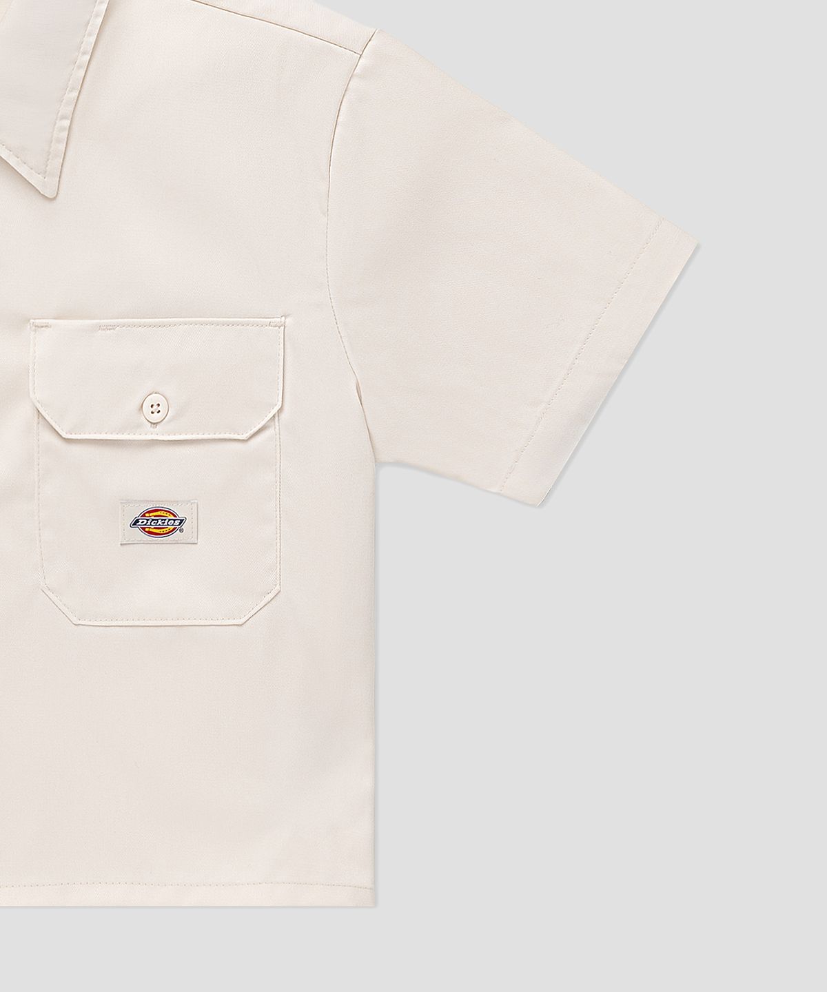 디키즈(DICKIES) 릴렉스드 크롭 워크 셔츠 Cream