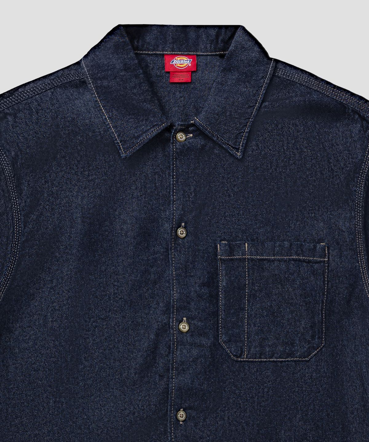 디키즈(DICKIES) 오버핏 포켓 데님 셔츠 Rinsed