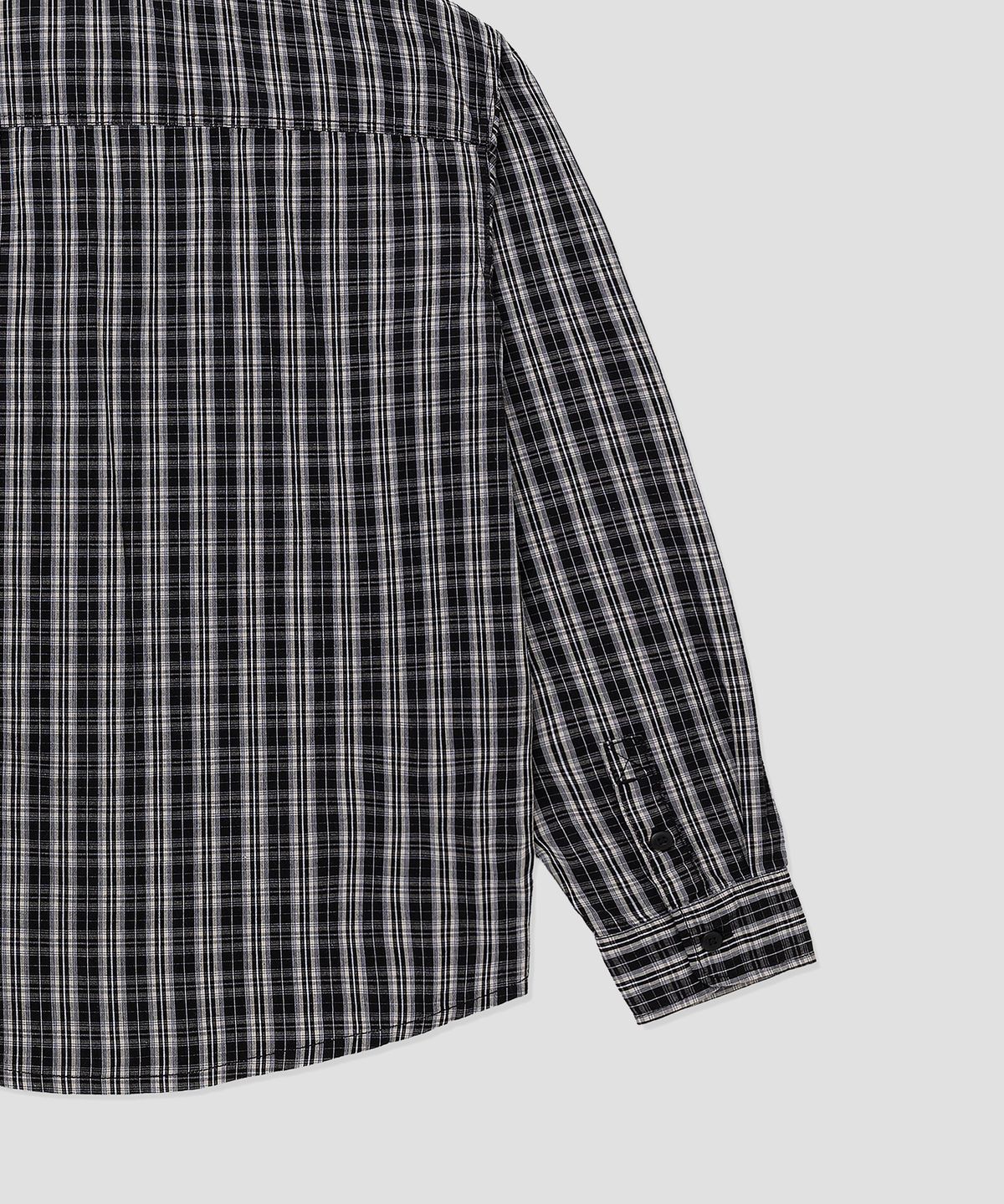 디키즈(DICKIES) 웰스빌 포플린 체크 셔츠 Black