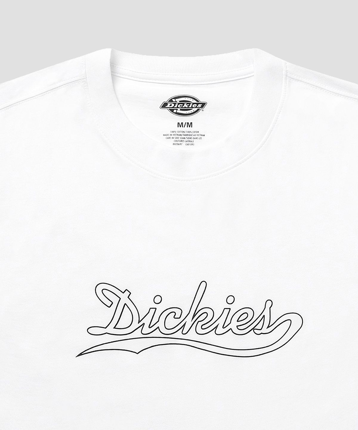 디키즈(DICKIES) 웨이브 로고 티셔츠 White