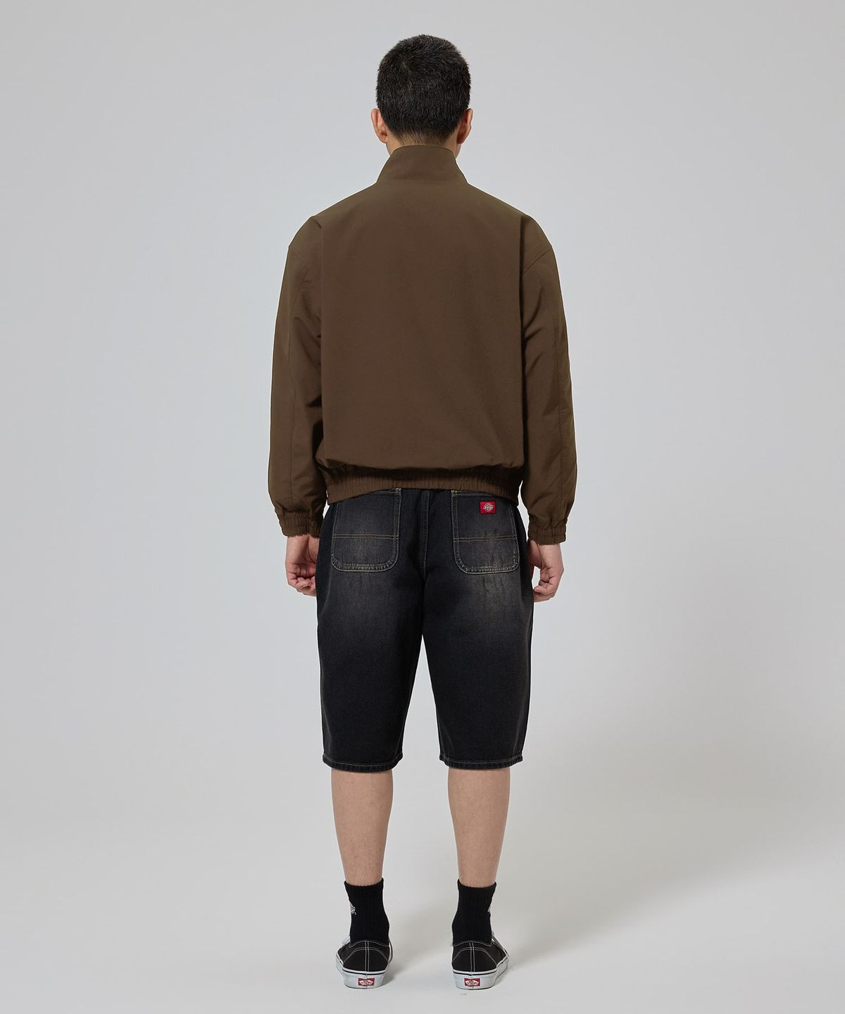 디키즈(DICKIES) 오버핏 더티 워시드 데님 쇼츠 Dirty Wash Black