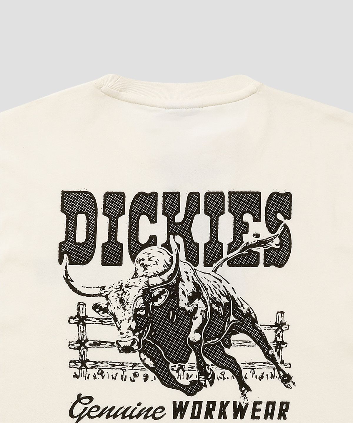디키즈(DICKIES) 와일드 불 티셔츠 Egret