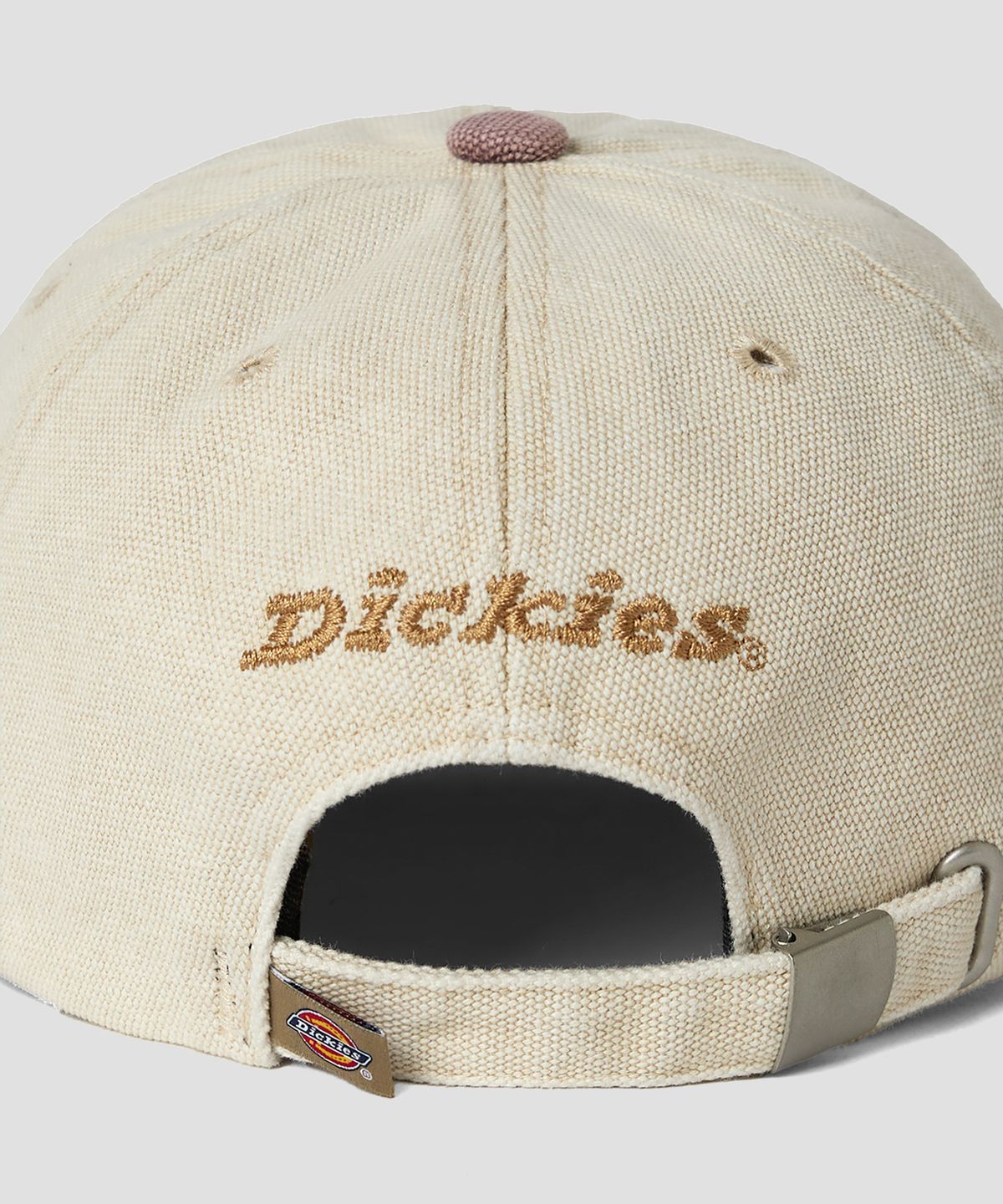 디키즈(DICKIES) 빅로고 워시드 볼캡 Cream/Burgundy