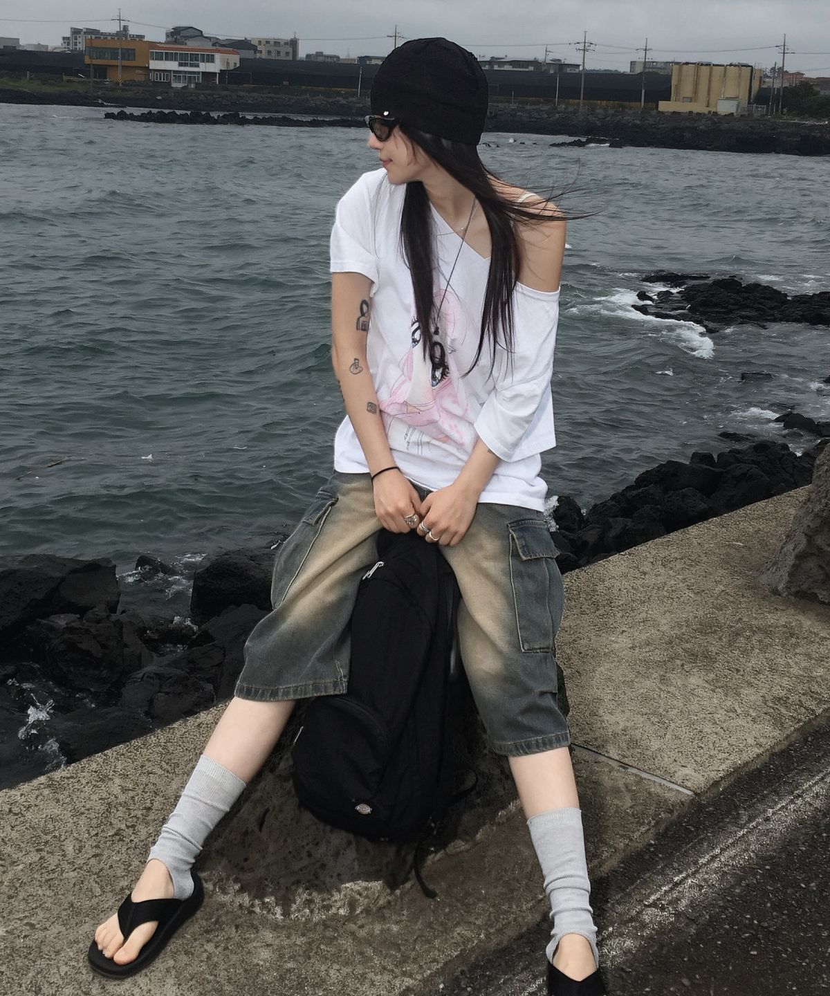 디키즈(DICKIES) 나일론 포켓 패커블 백팩 Black