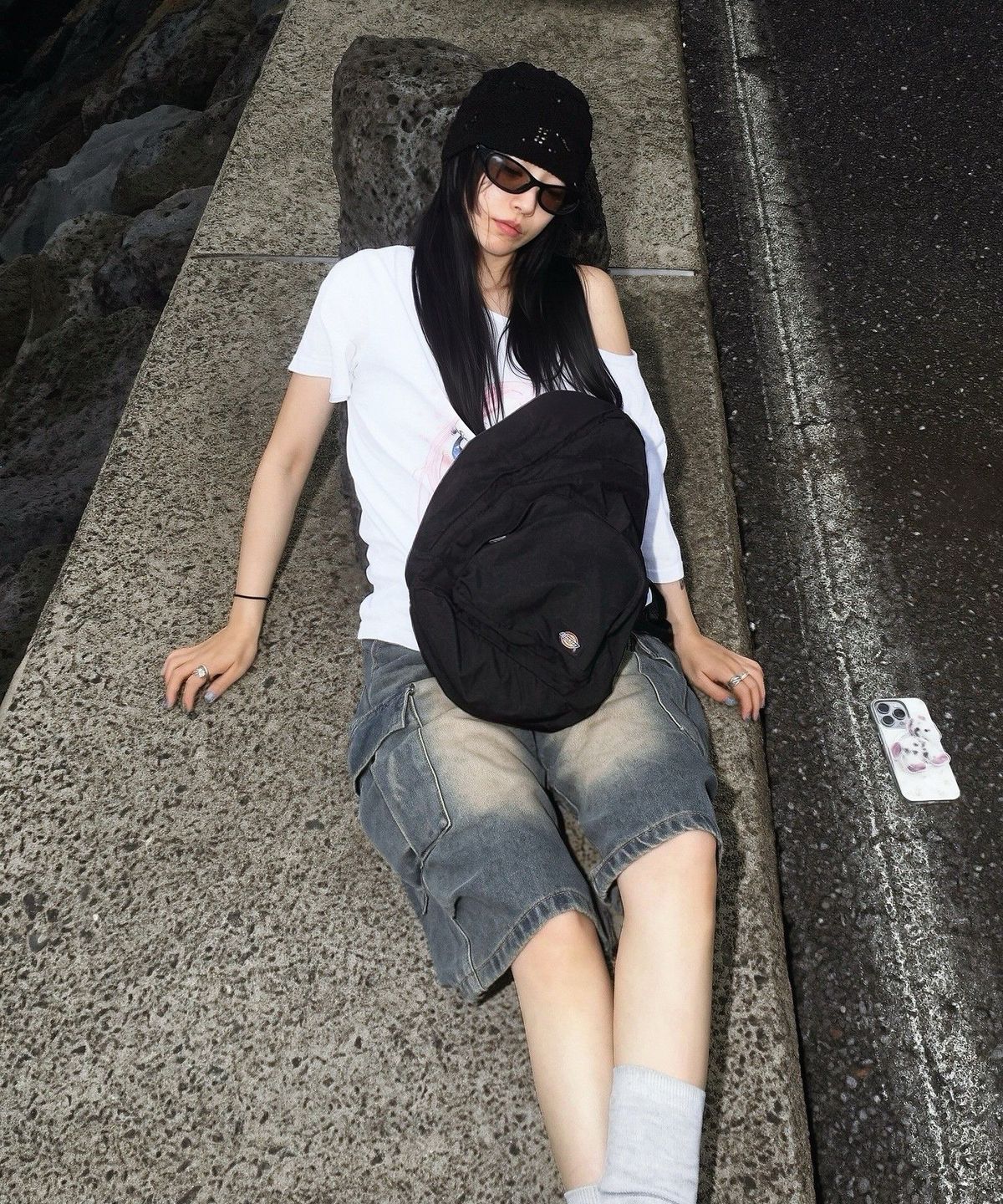 디키즈(DICKIES) 나일론 포켓 패커블 백팩 Black