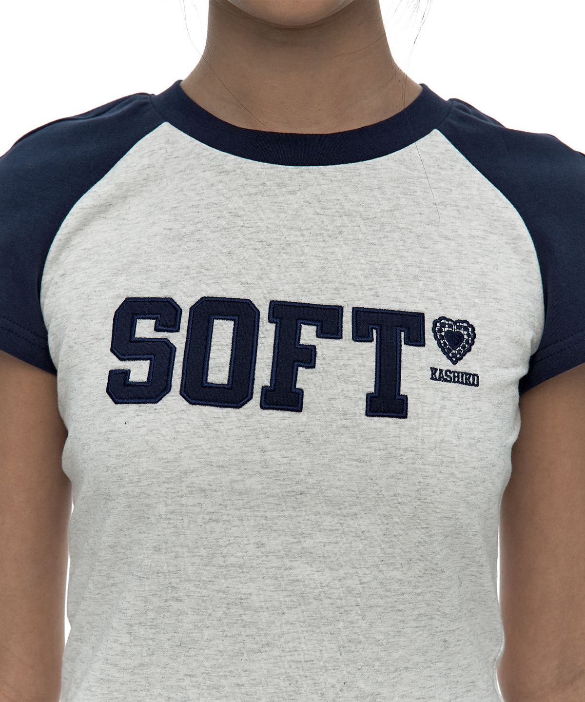 카시코(KASHIKO) SOFT Raglan Tee Navy