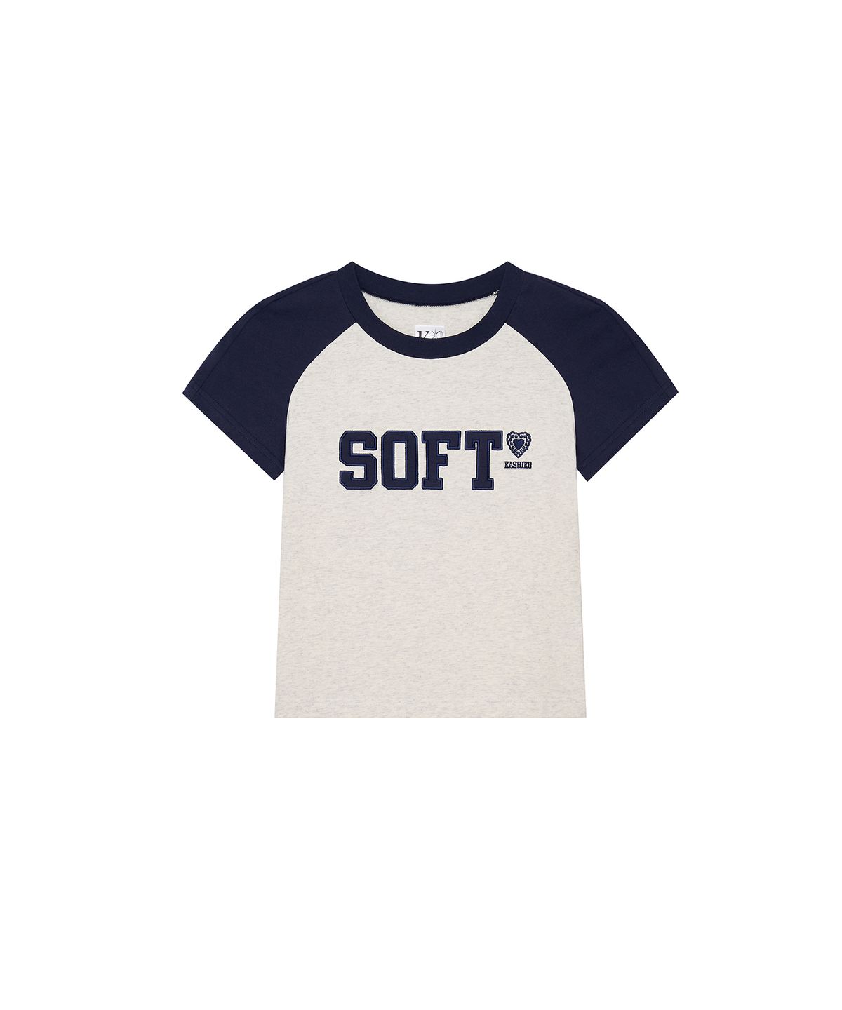 카시코(KASHIKO) SOFT Raglan Tee Navy