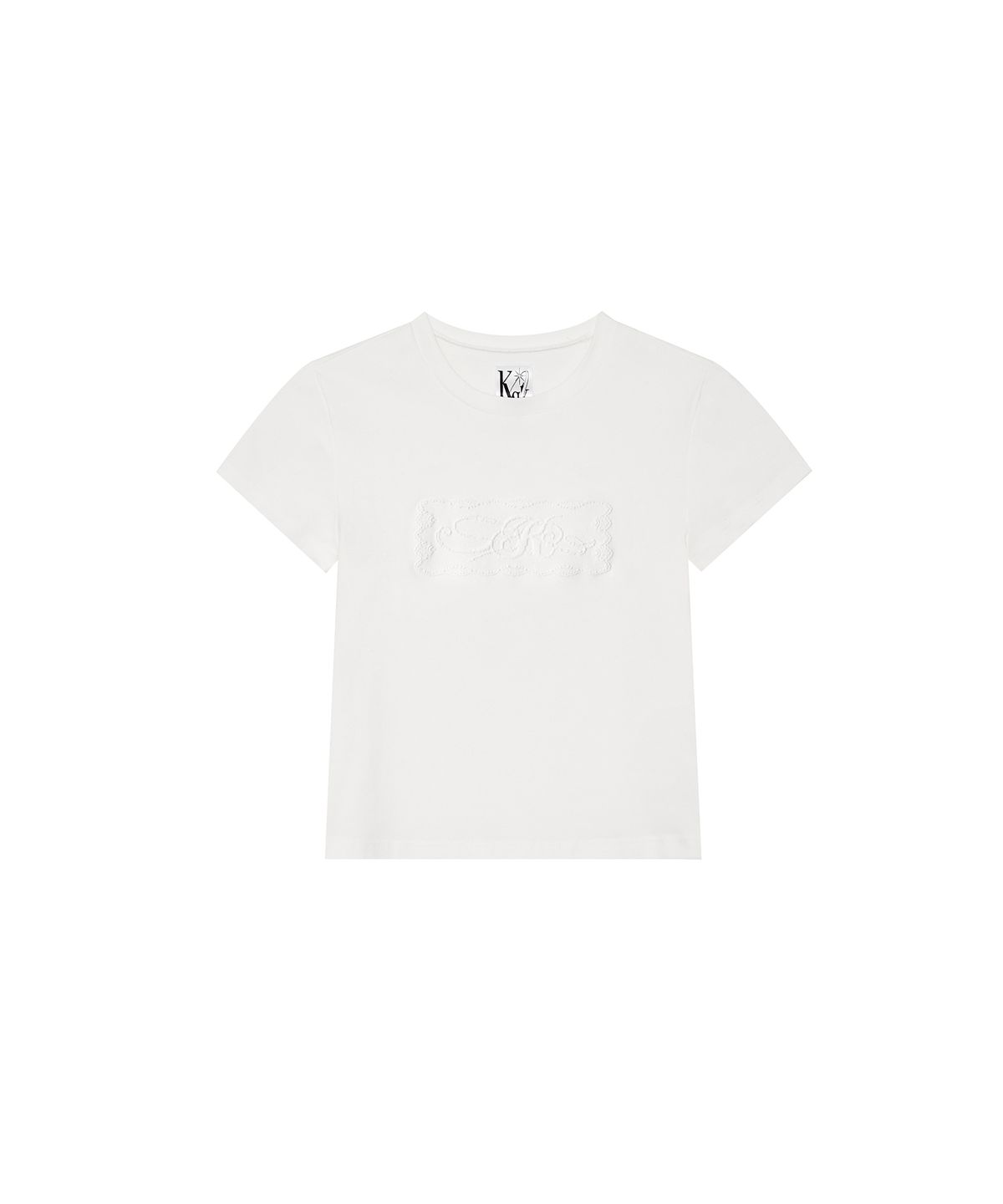 카시코(KASHIKO) Embossed Baby Tee White