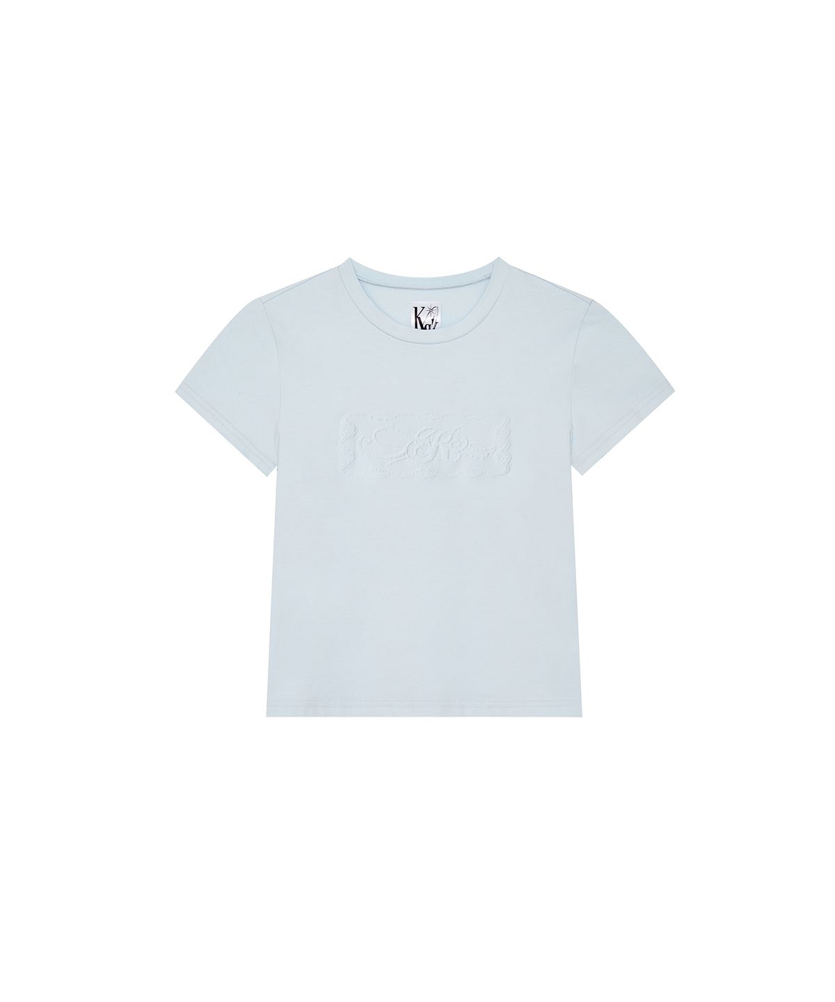 카시코(KASHIKO) Embossed Baby Tee Skyblue