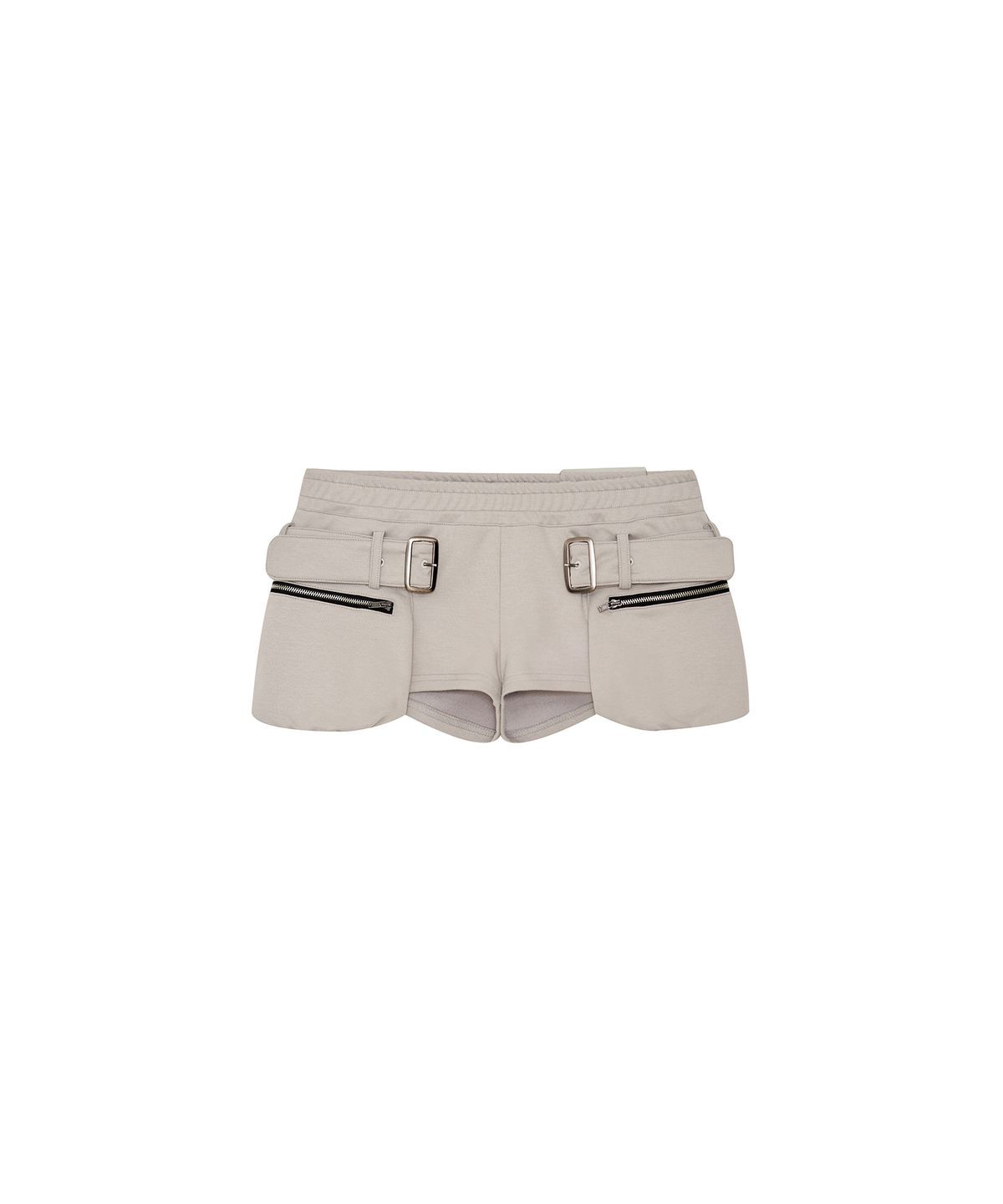 카시코(KASHIKO) Belted Pocket Shorts Gray