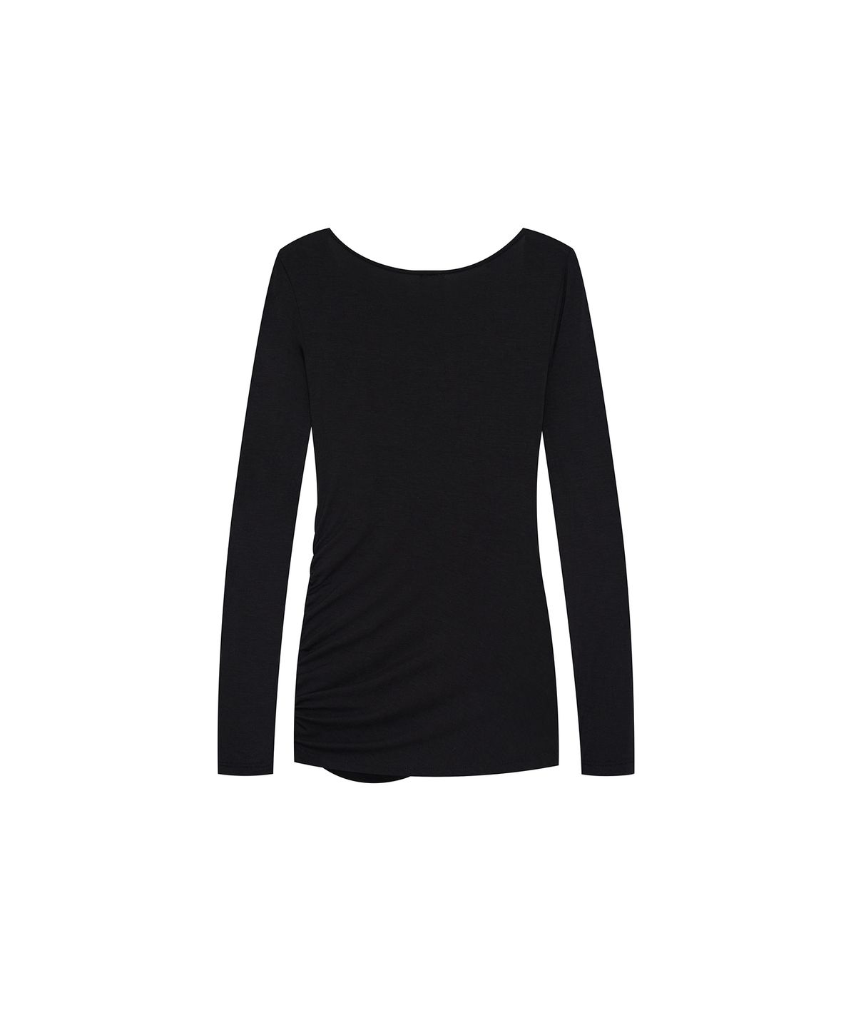 카시코(KASHIKO) Drape Asymmetric Long Sleeve Black