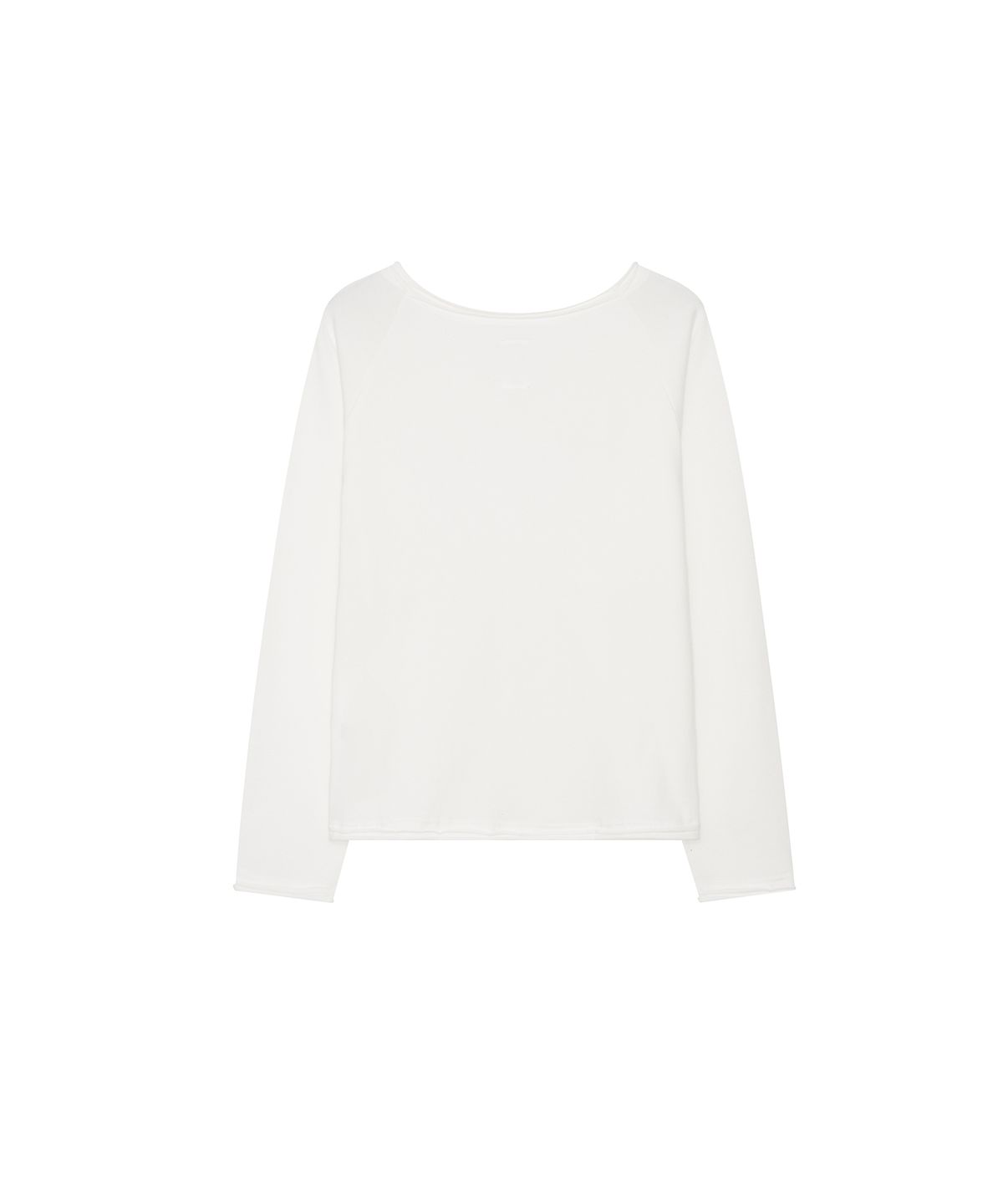 카시코(KASHIKO) Embossed Hem Long Sleeve White