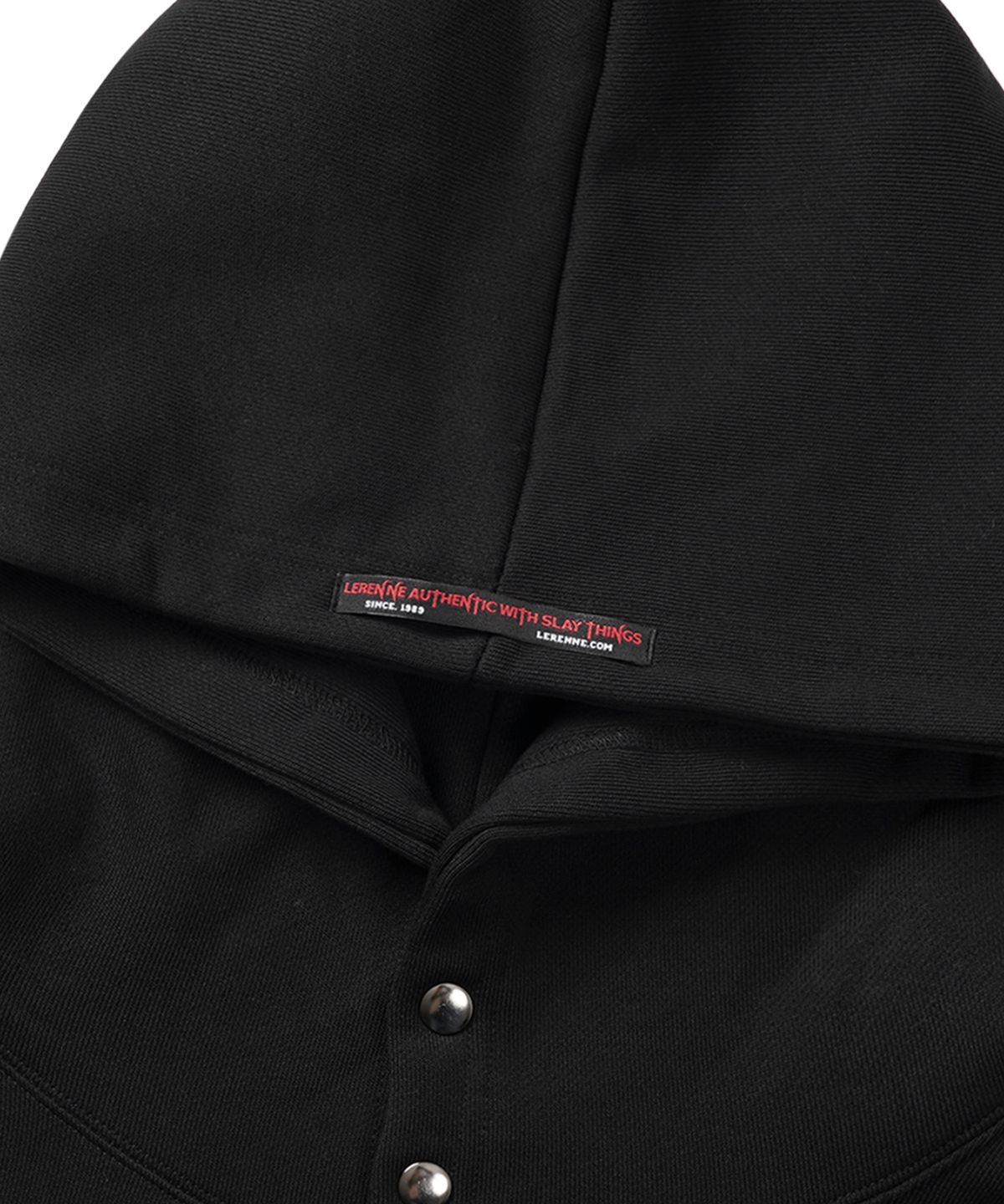 르렌느(LERENNE) Devil Over Boxy Hoodie - Black