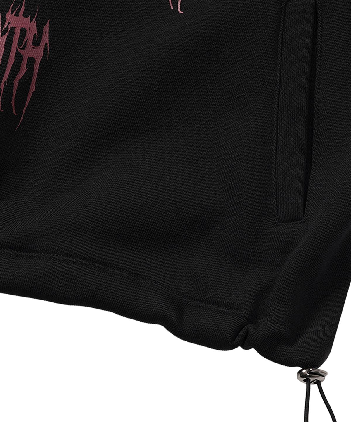르렌느(LERENNE) Devil Over Boxy Hoodie - Black