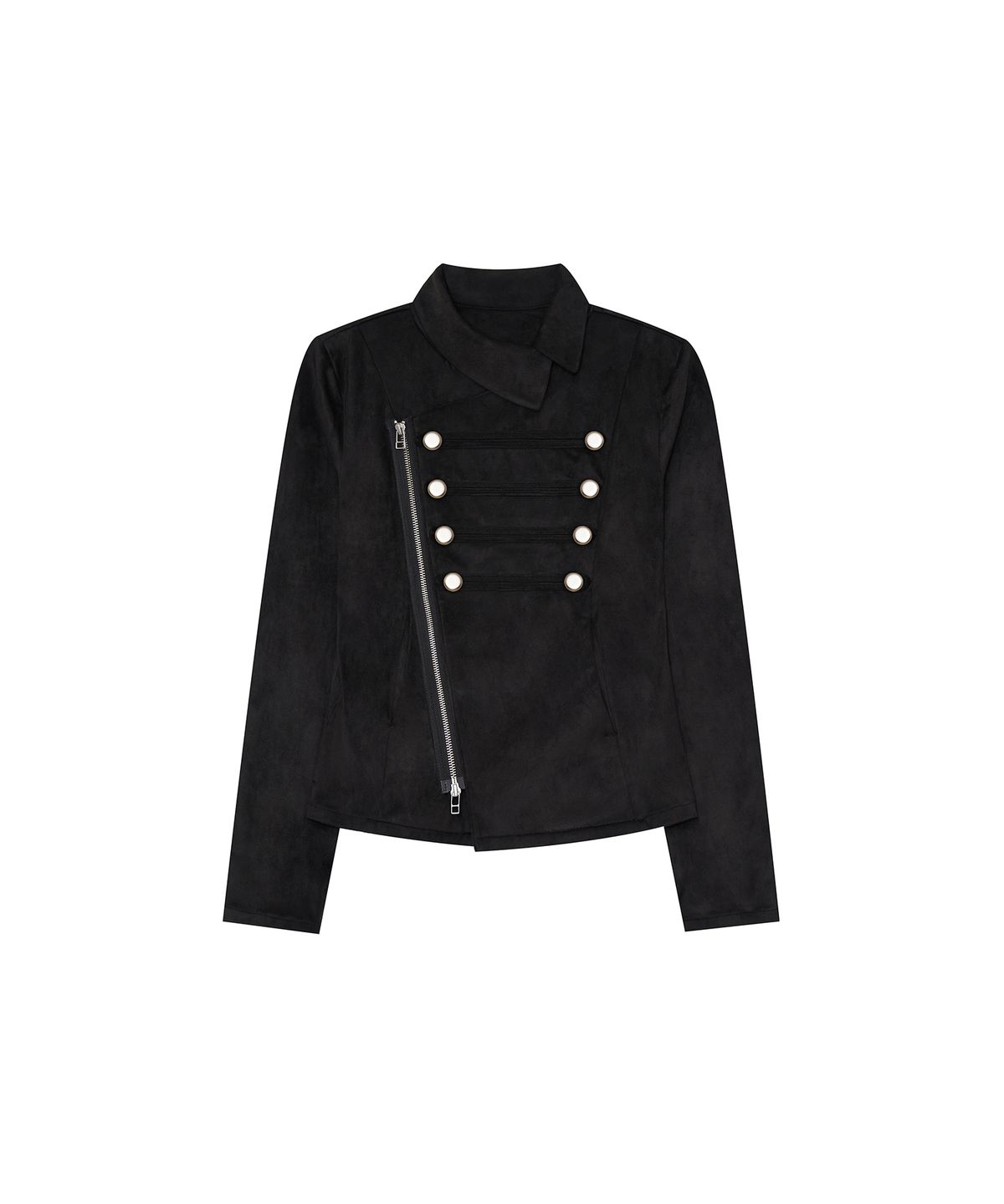 카시코(KASHIKO) Asymmetric Zip Napoleon Jacket Black