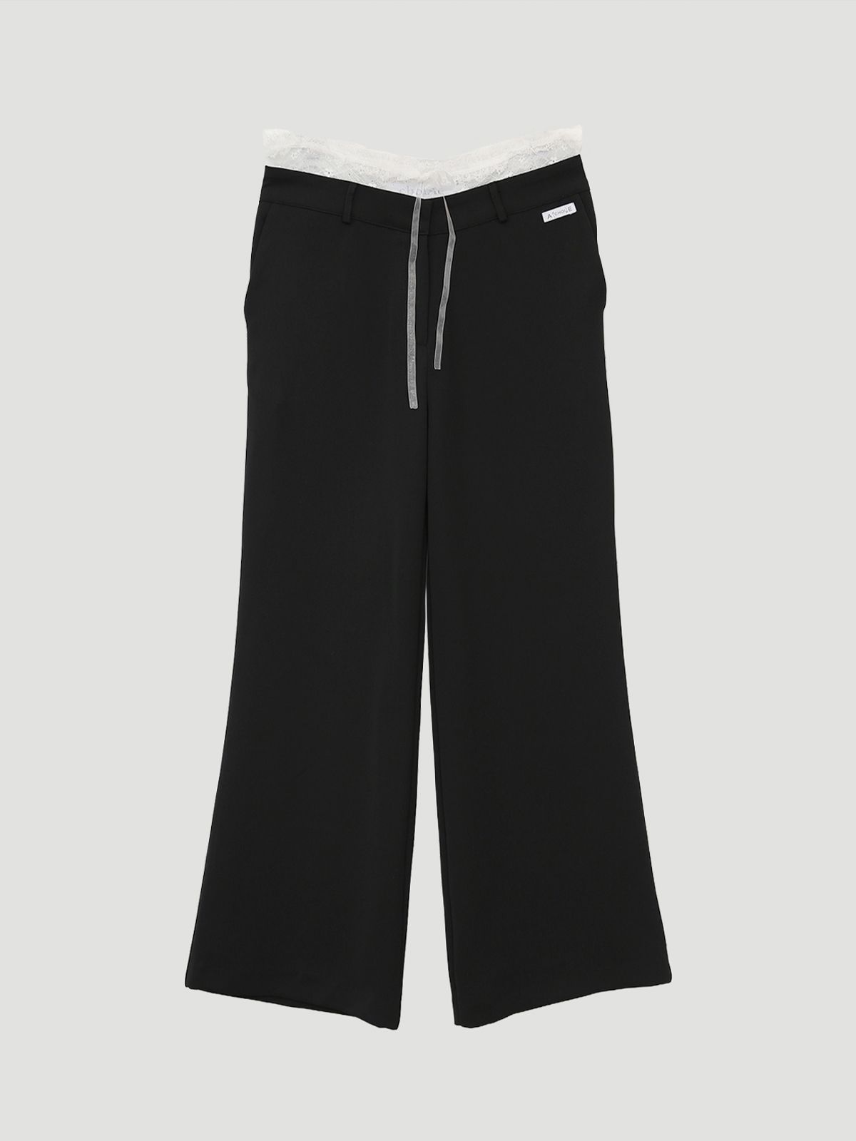 최에(CHOIAE) Flow Lace Bootcut Pants - Black