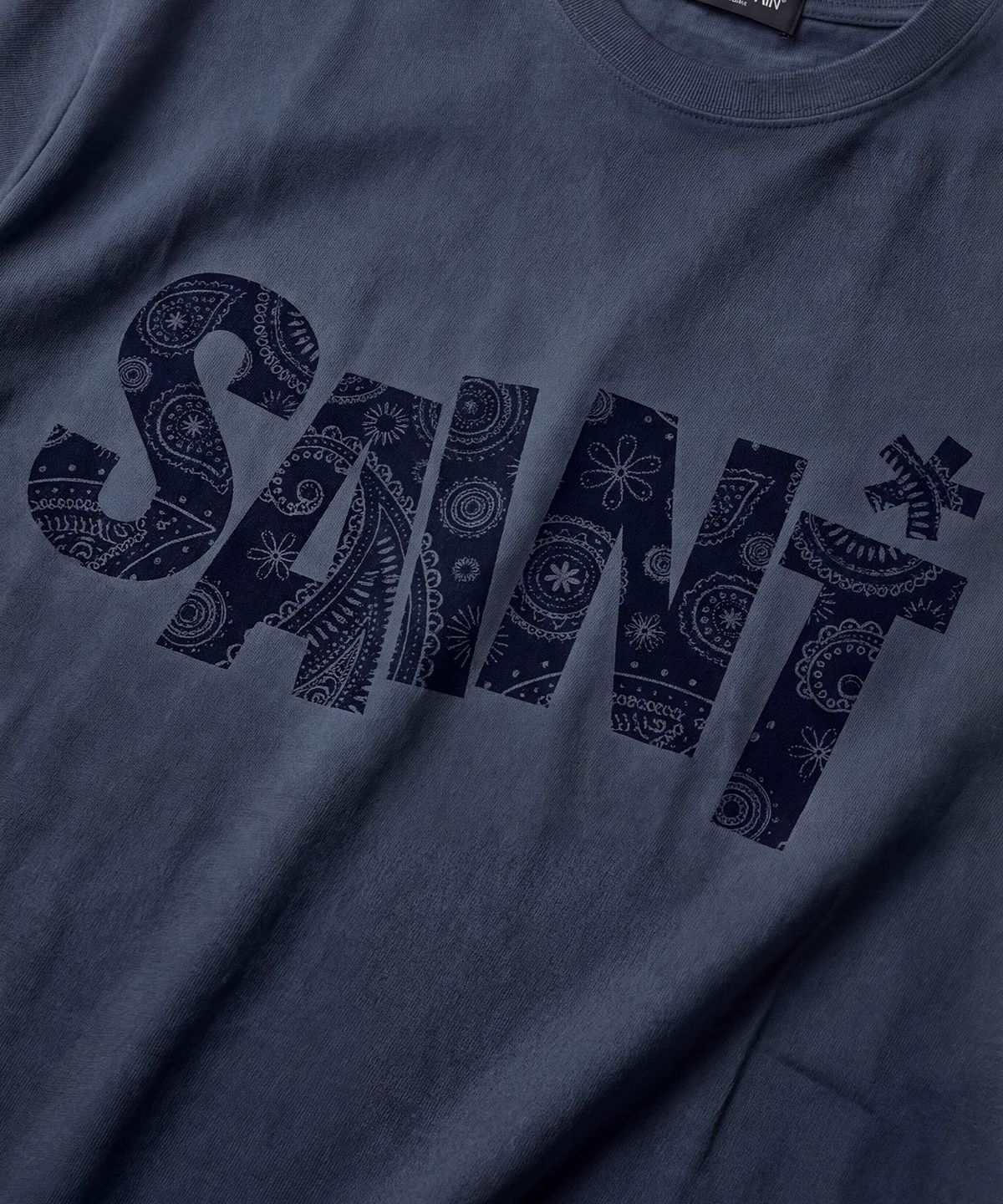 세인트페인(SAINTPAIN) SP 세인트 패턴 반팔티 네이비