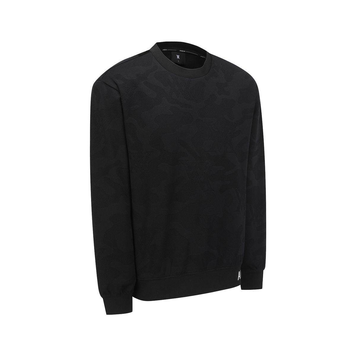 어뉴골프(ANEW GOLF) MEN CAMO JACQUARD SWEATSHIRT_BK