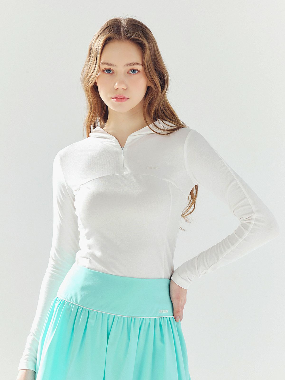 로드로아르(LORDLOAR) 시스루 후드 티셔츠 WHITE