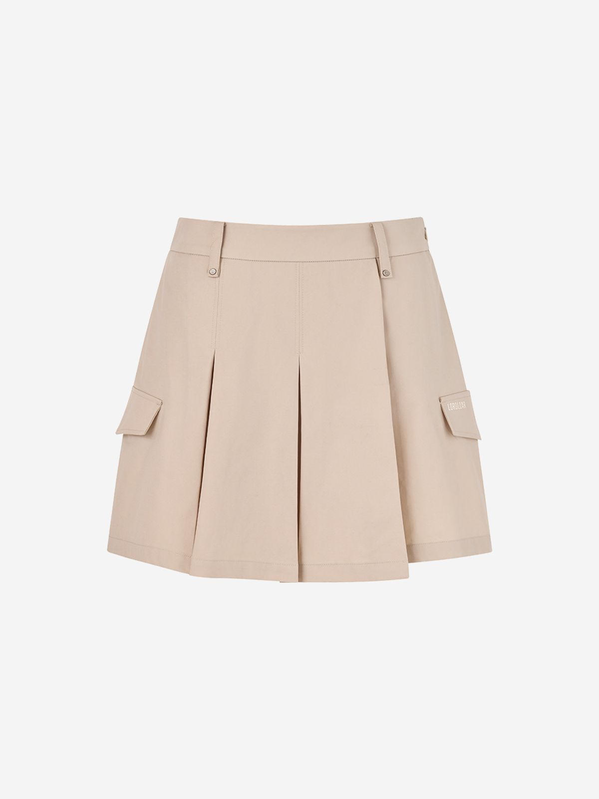 로드로아르(LORDLOAR) A라인 플랫 숏팬츠 BEIGE