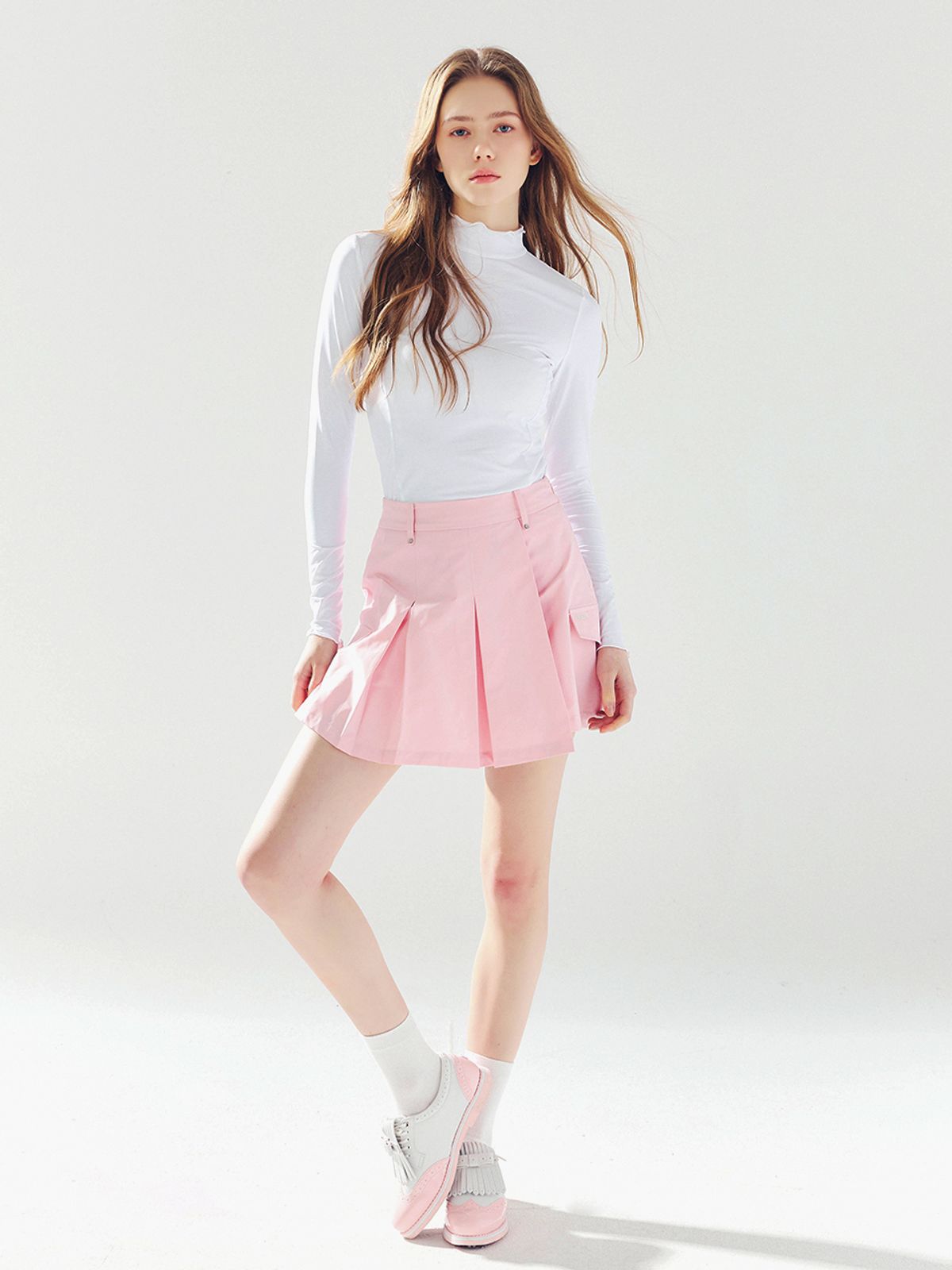 로드로아르(LORDLOAR) A라인 플랫 숏팬츠 L/PINK
