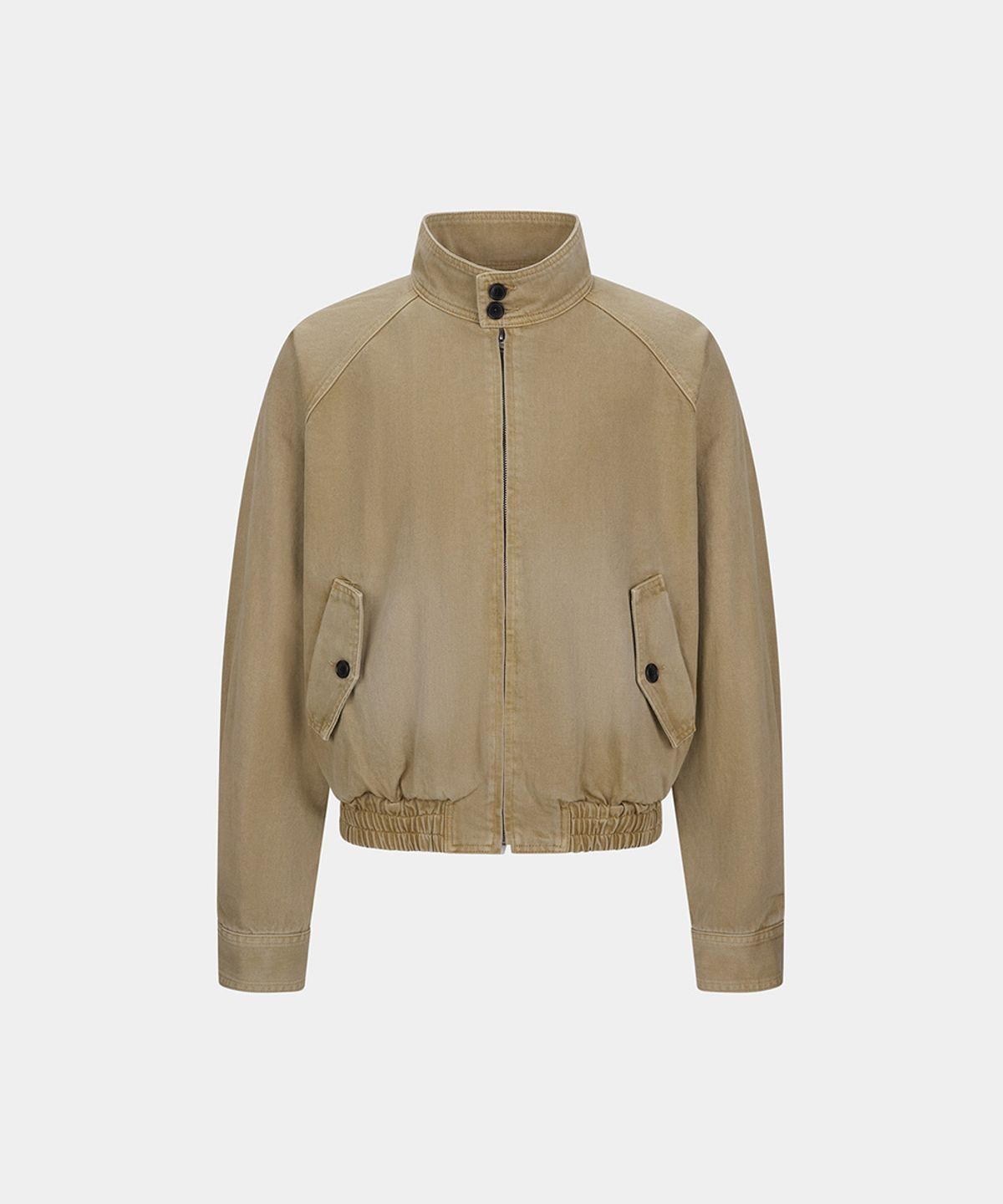 노이스(NOICE) PIGMENT WASHED HARRINGTON ENGLISH BLOUSON - BEIGE