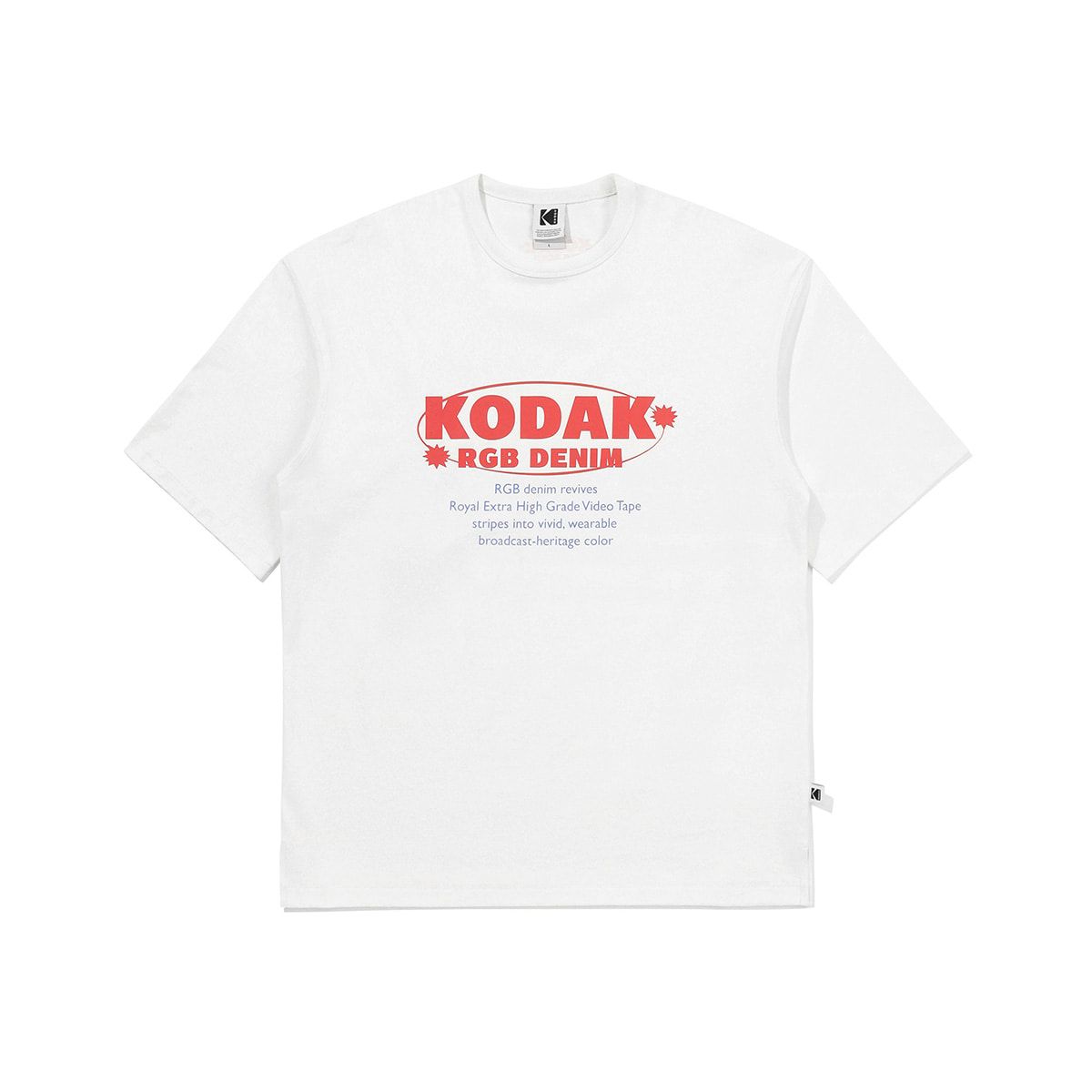 코닥(KODAK) RGB 코튼 반팔 티셔츠 WHITE