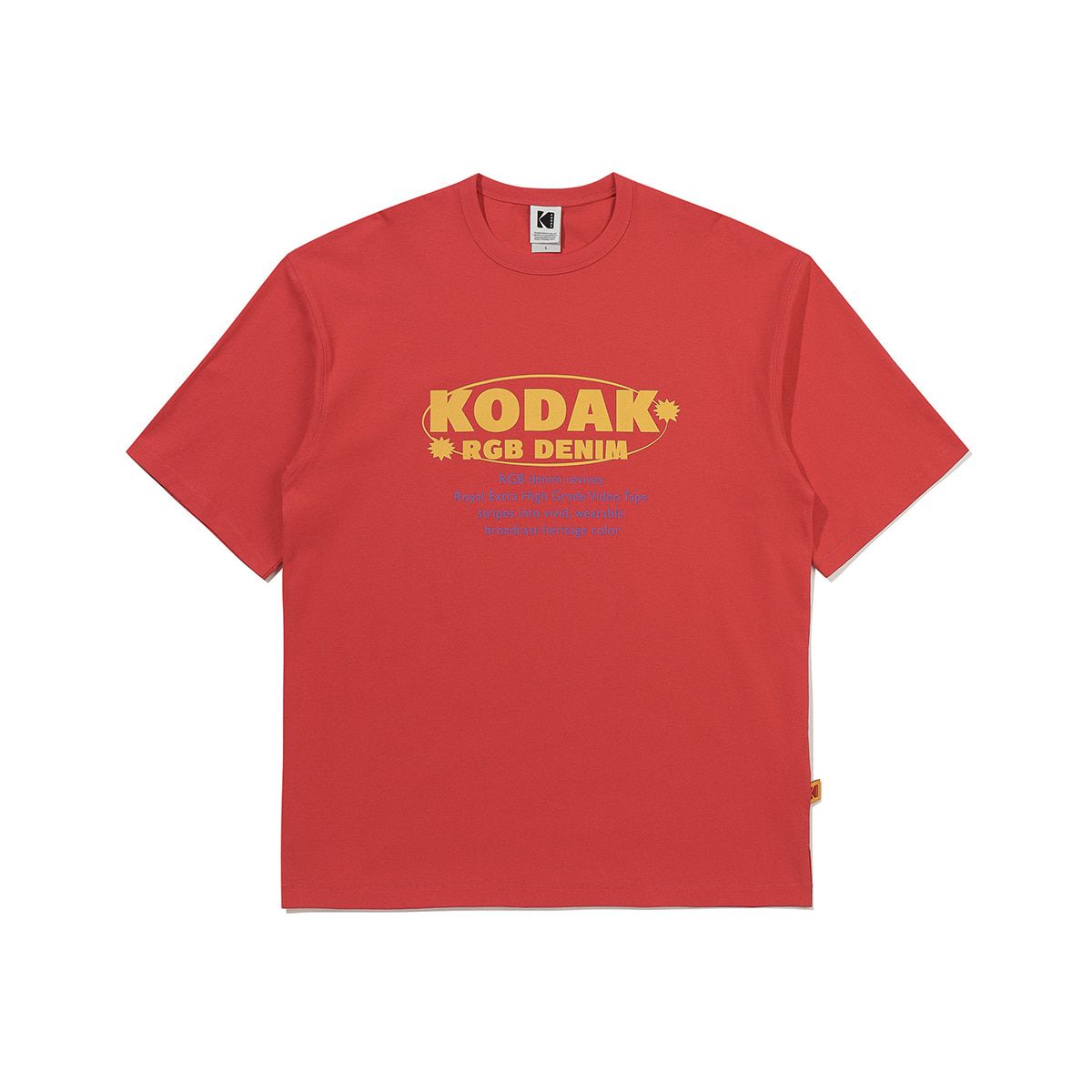 코닥(KODAK) RGB 코튼 반팔 티셔츠 RED