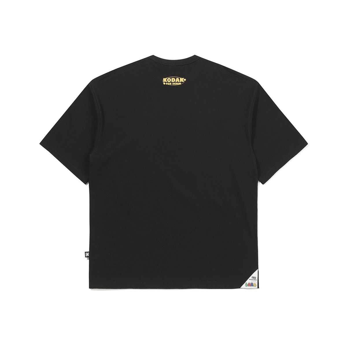 코닥(KODAK) RGB 코튼 반팔 티셔츠 BLACK