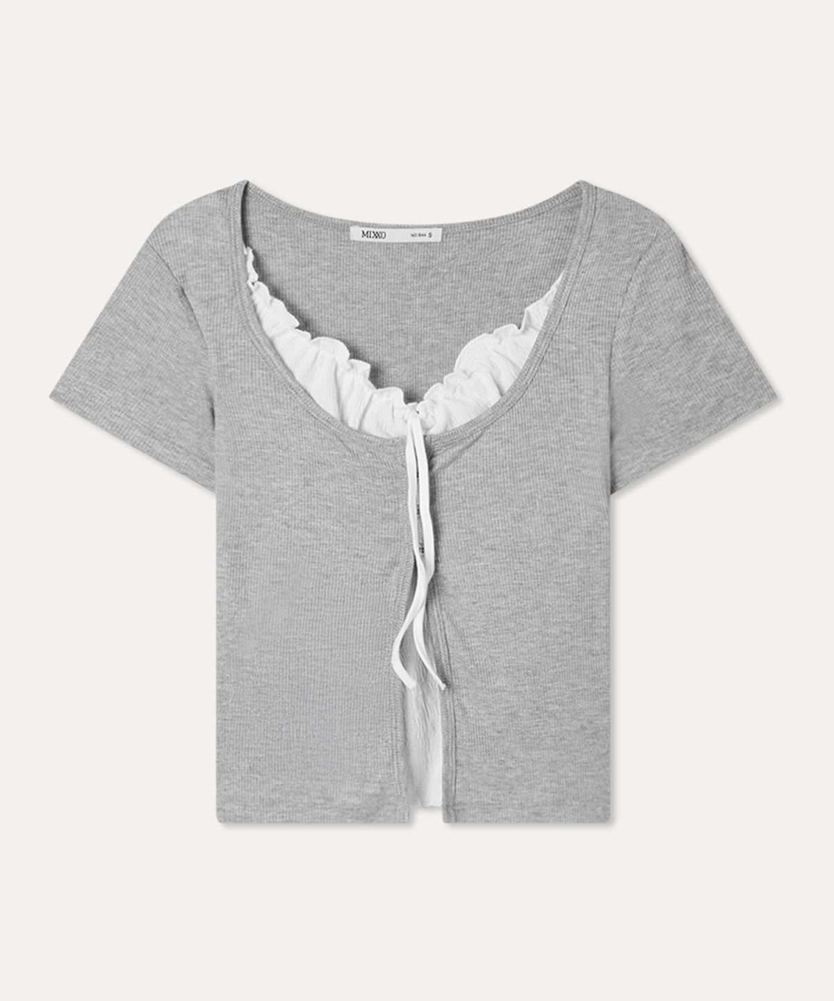 미쏘(MIXXO) 프릴 나시 레이어드 가디건 RE CMG32SS_MIWCMG32QS MIWCMG54QA