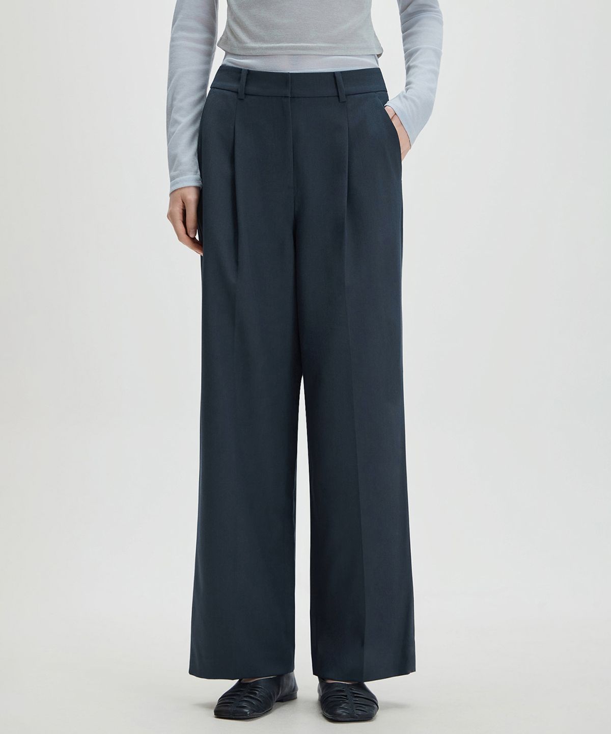 미쏘(MIXXO) 핏업팬츠 10부 세미와이드 Long_MIWTWG540A