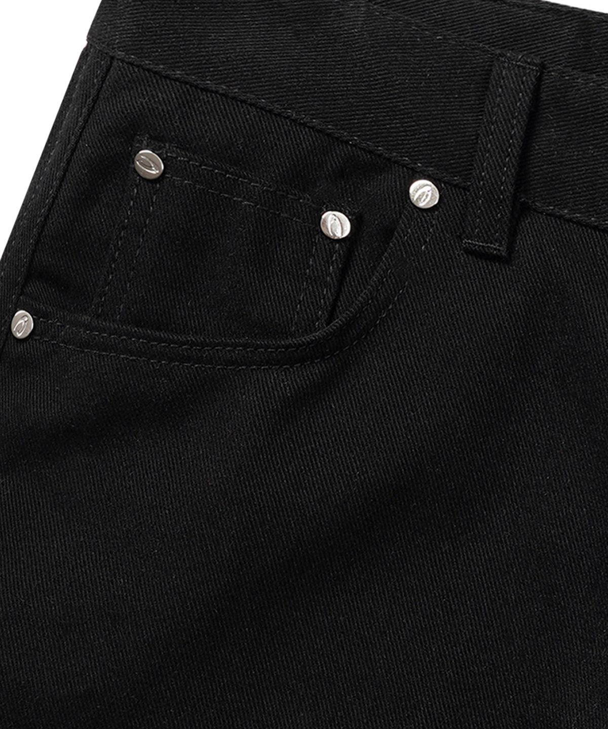 르렌느(LERENNE) Curved Cargo Pants - Black