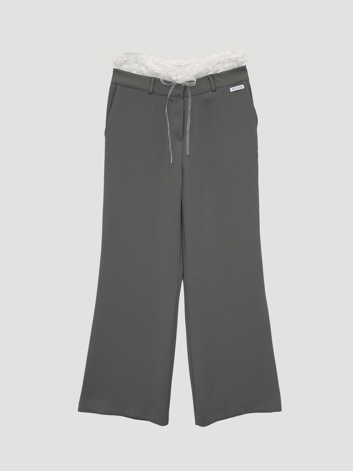 최에(CHOIAE) Flow Lace Bootcut Pants - Grey